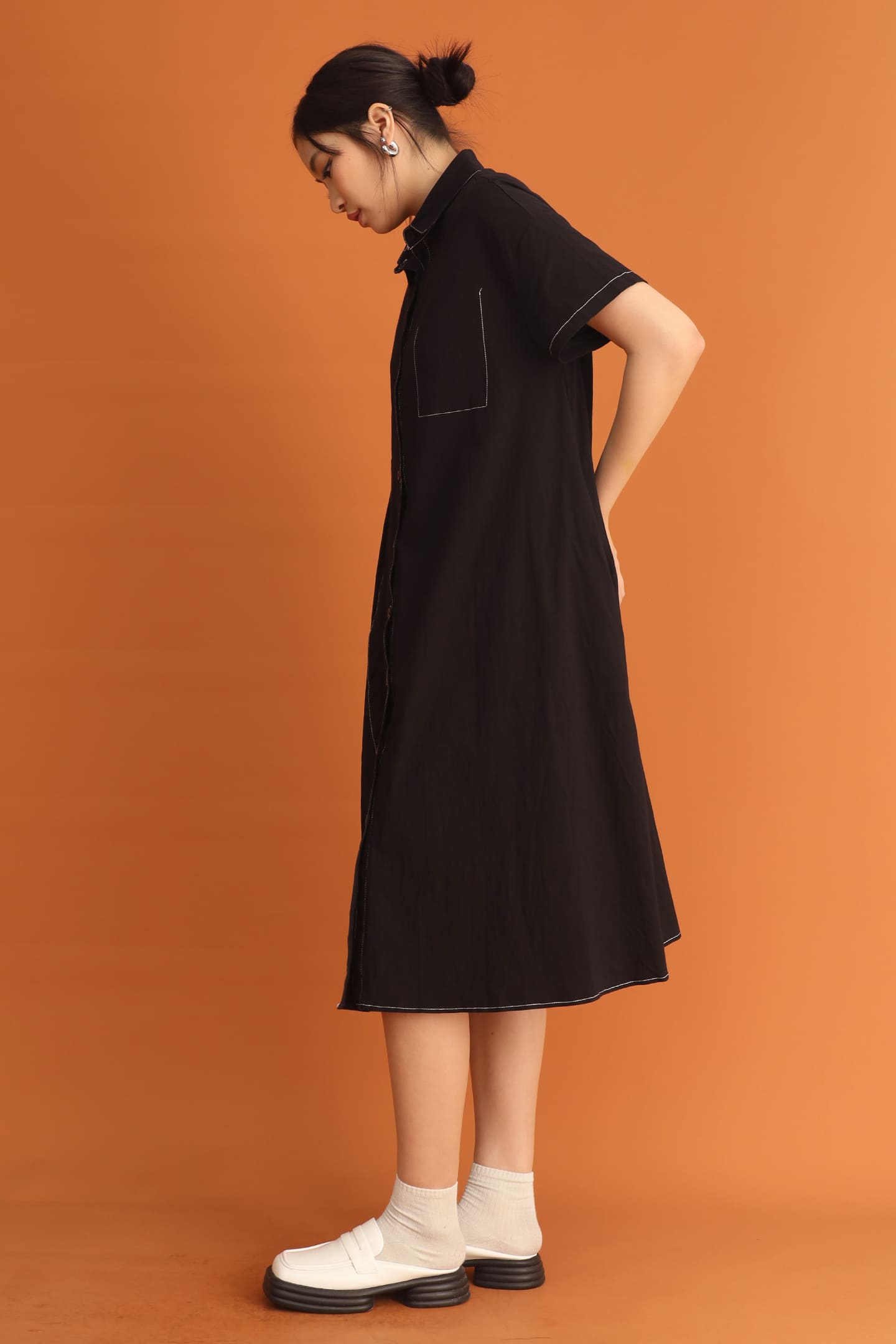 CHOSEN: Yura Collared Dress in Black