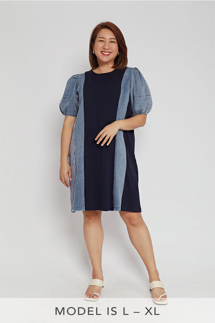 Zayne Dress in Denim