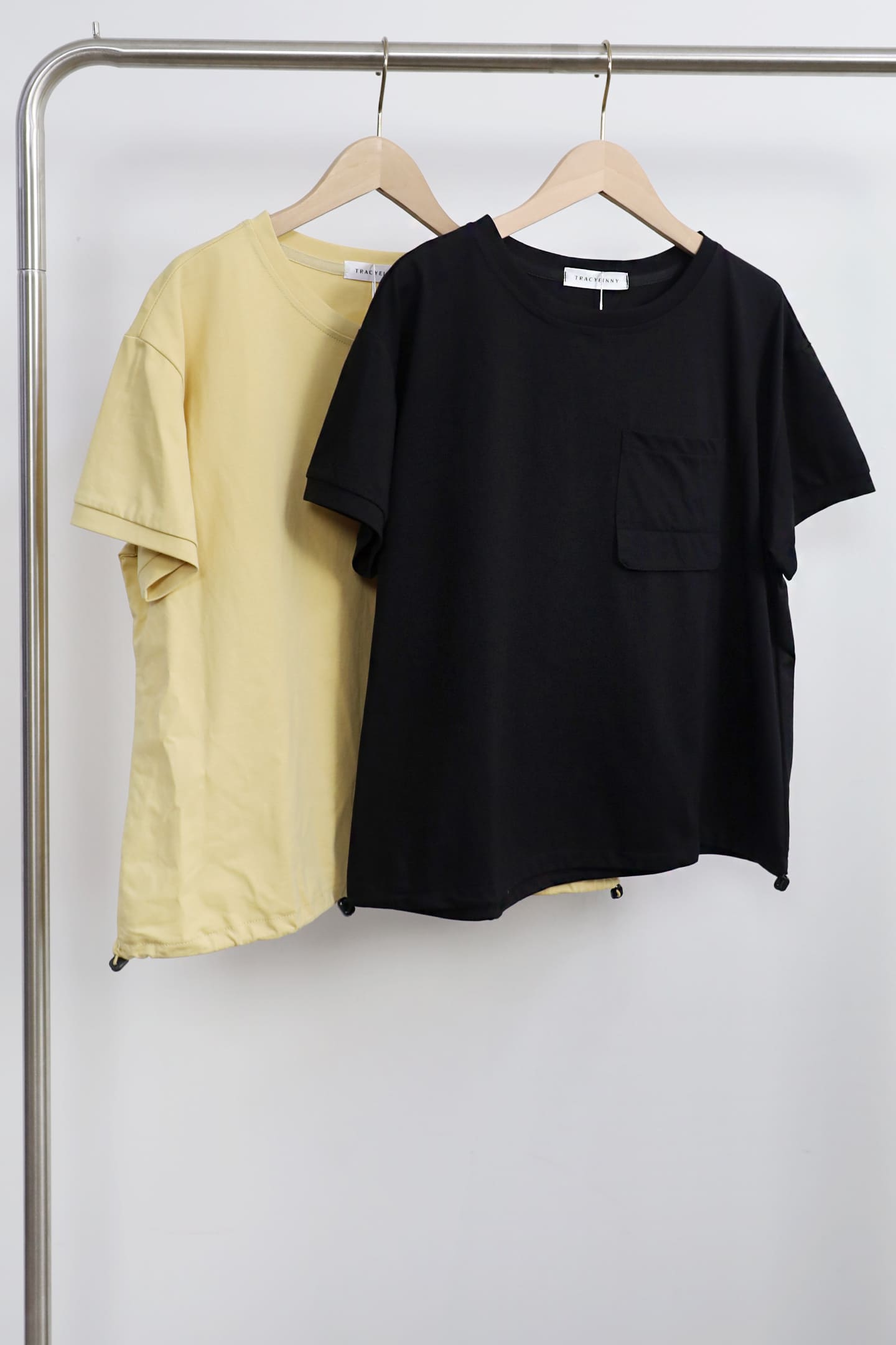 Backorders Easy By TE - Daiyu Chest Pocket Top in Black