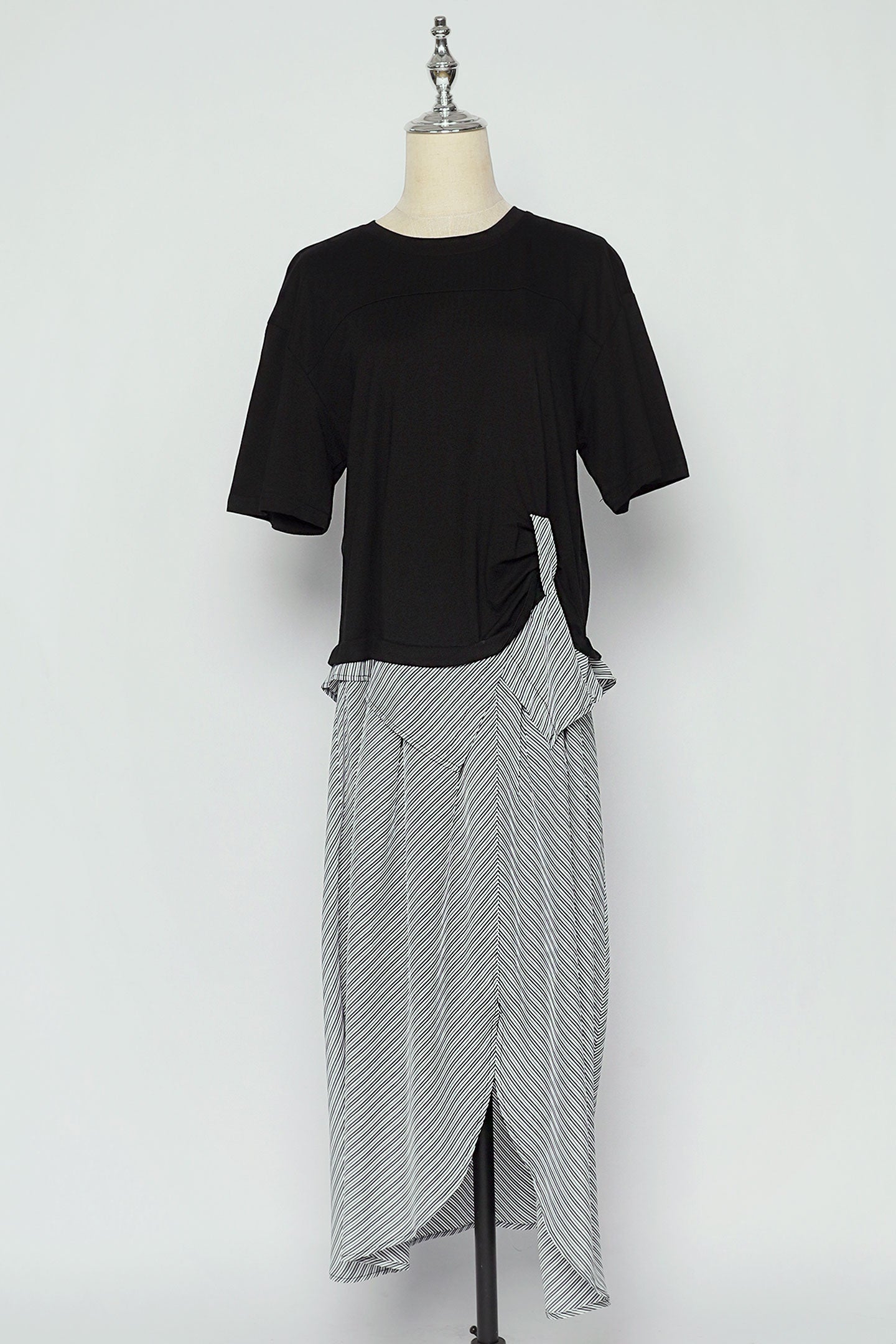 PO - Dang Dress in Black Stripes