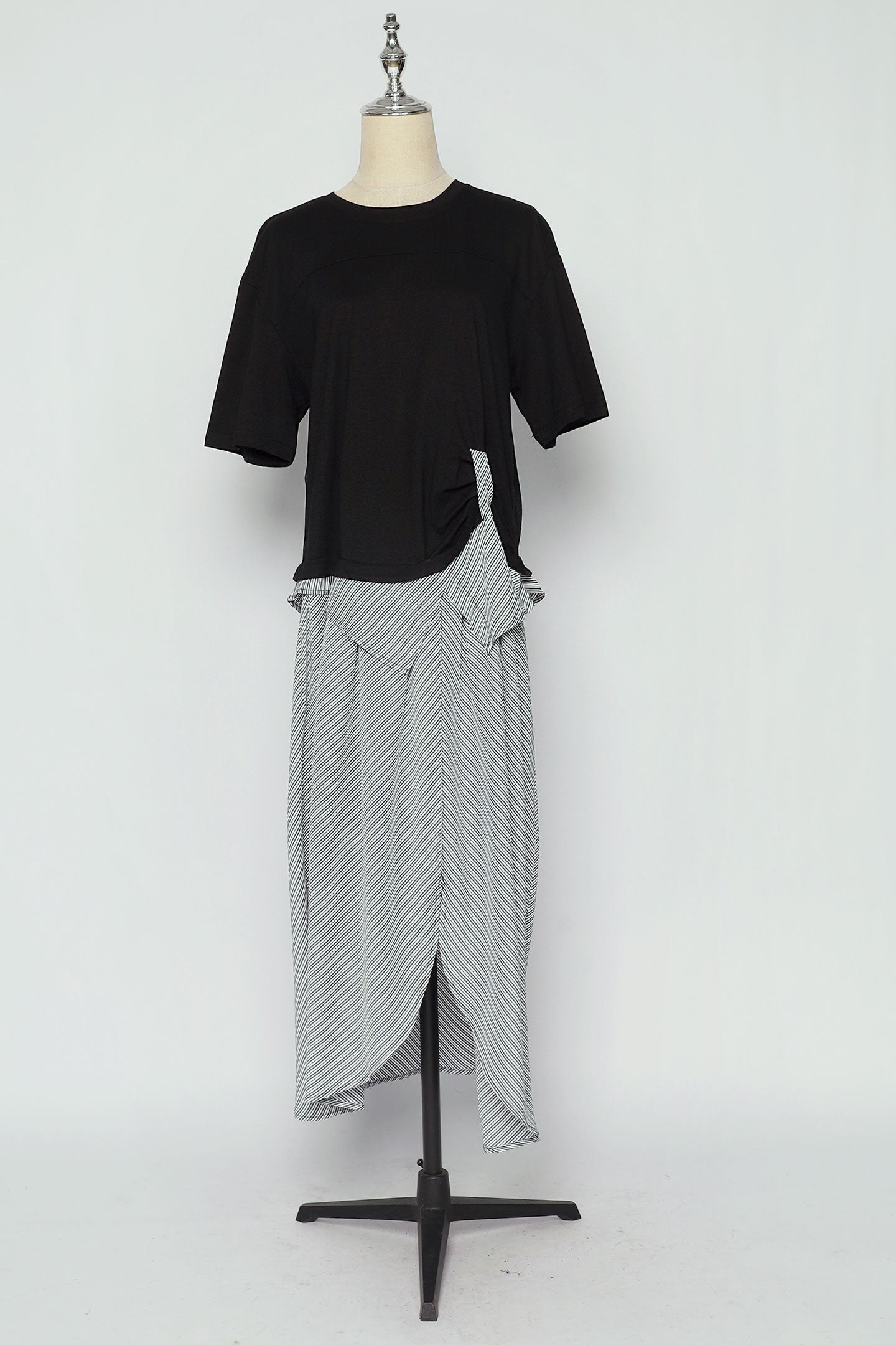 PO - Dang Dress in Black Stripes
