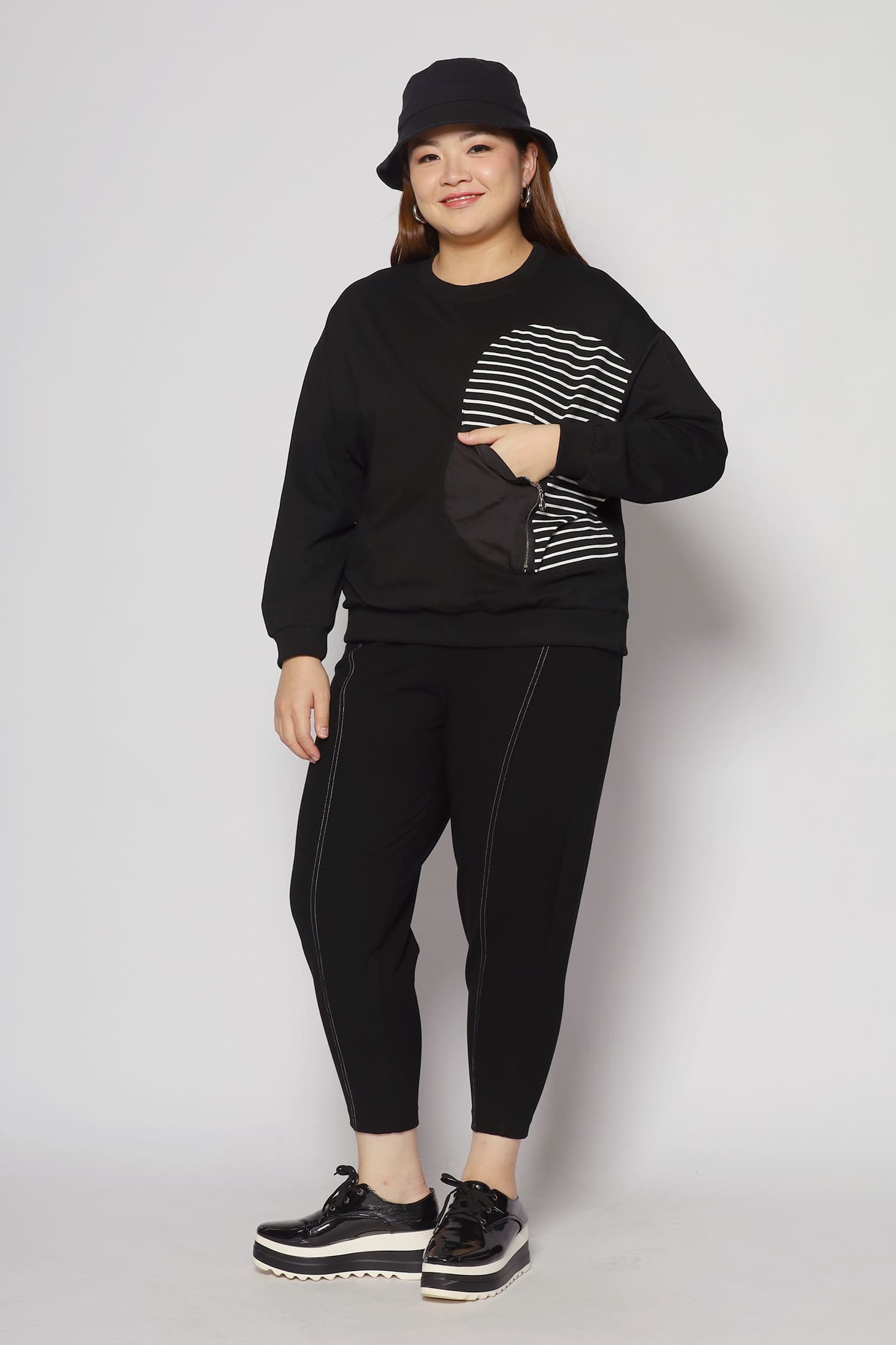 Dacie Stripes Top in Black