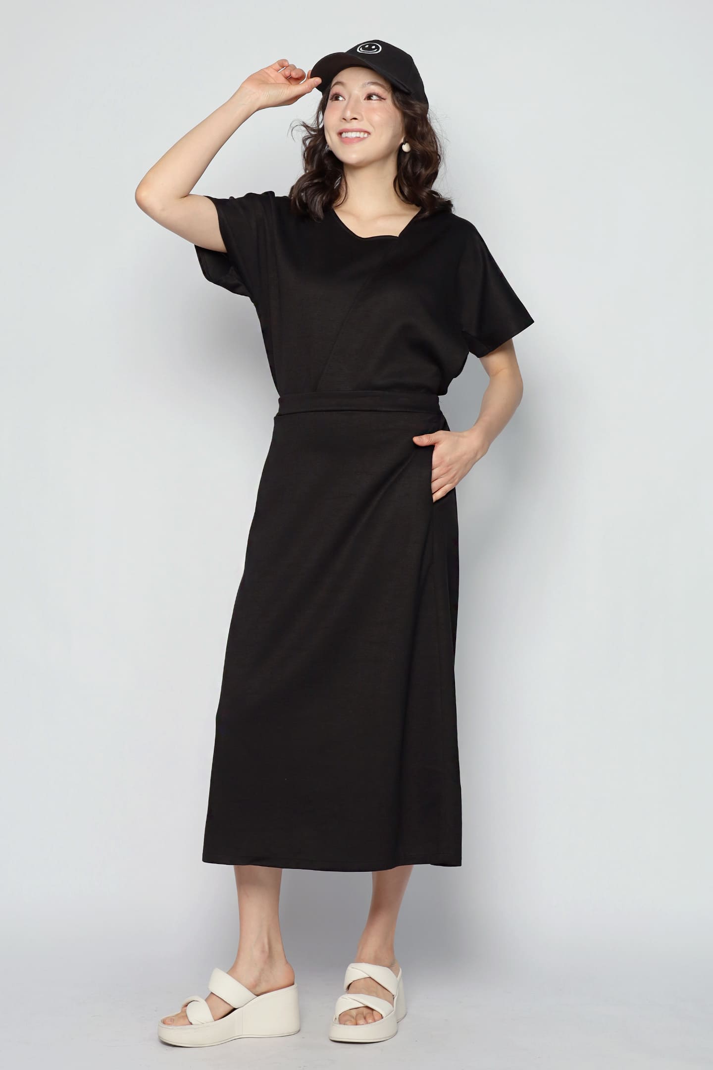 JOY - Date Me 2 in 1 Top and Skirt Set in Black