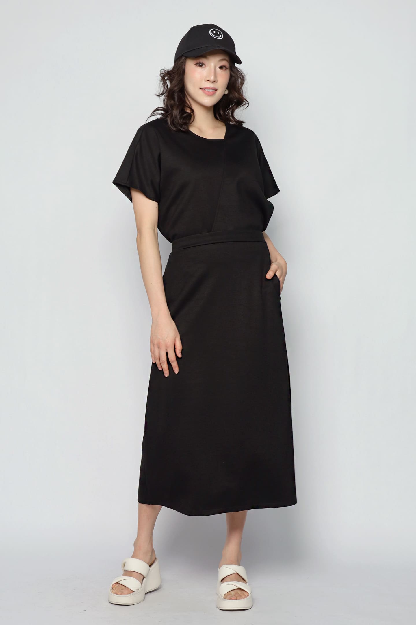 JOY - Date Me 2 in 1 Top and Skirt Set in Black