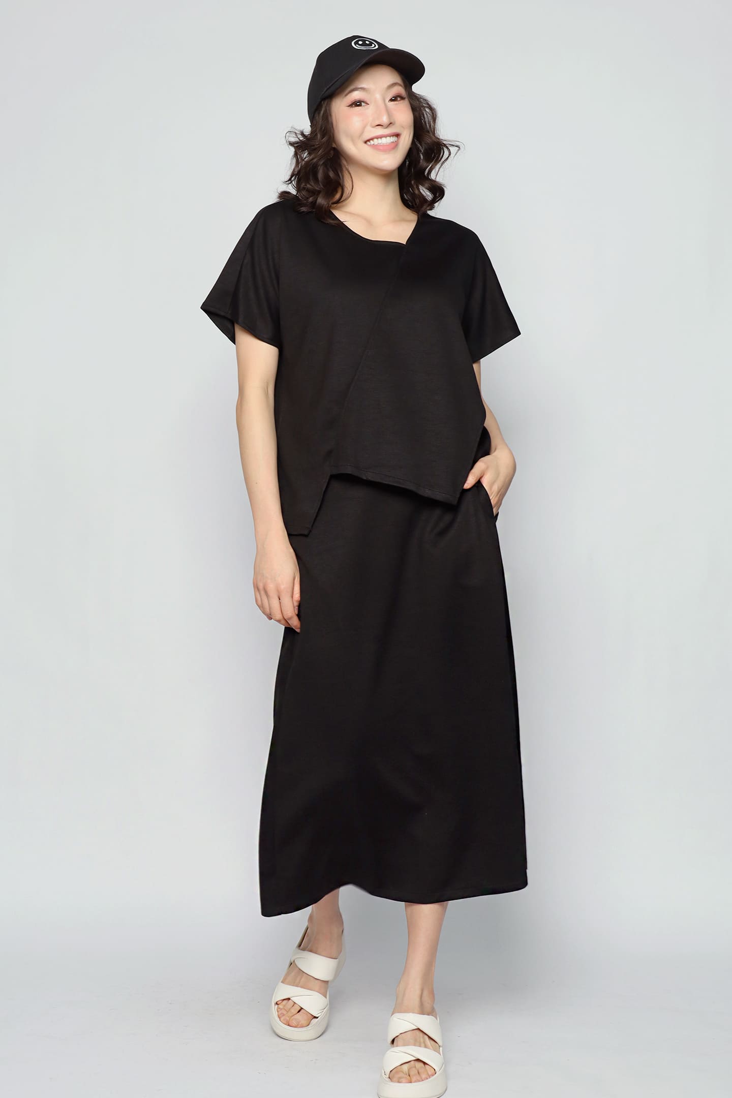 JOY - Date Me 2 in 1 Top and Skirt Set in Black