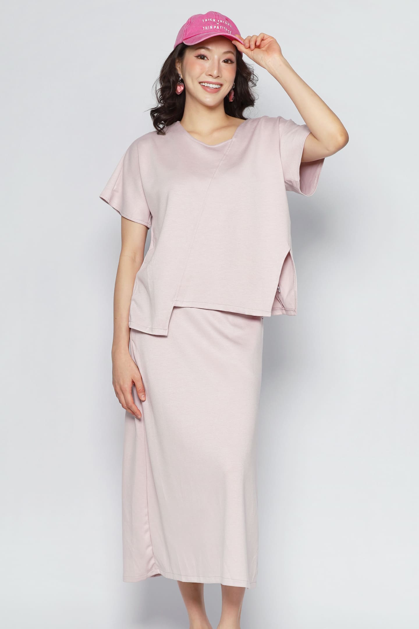 JOY - Date Me 2 in 1 Top and Skirt Set in Pink