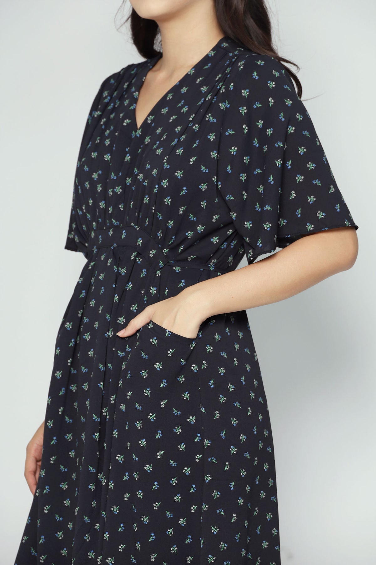 Denise Dress in Azure Garden