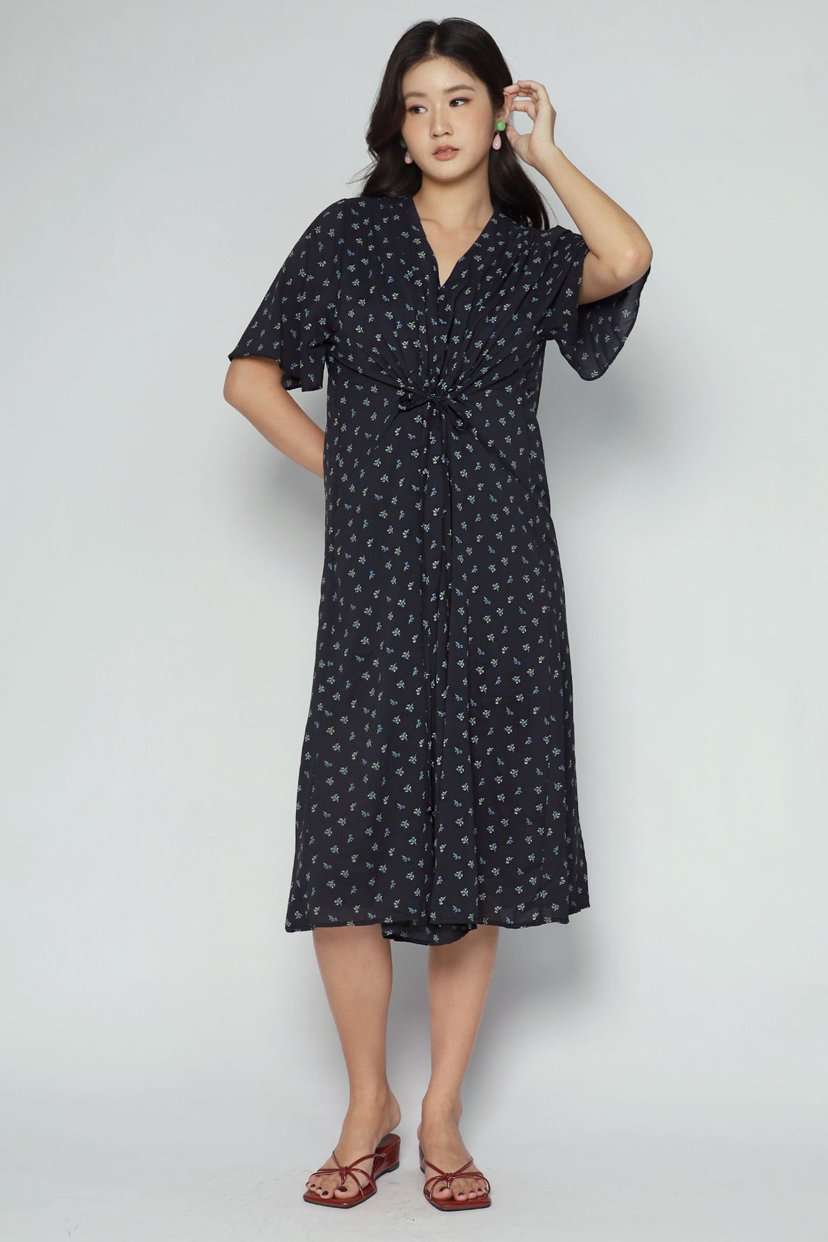 Denise Dress in Azure Garden