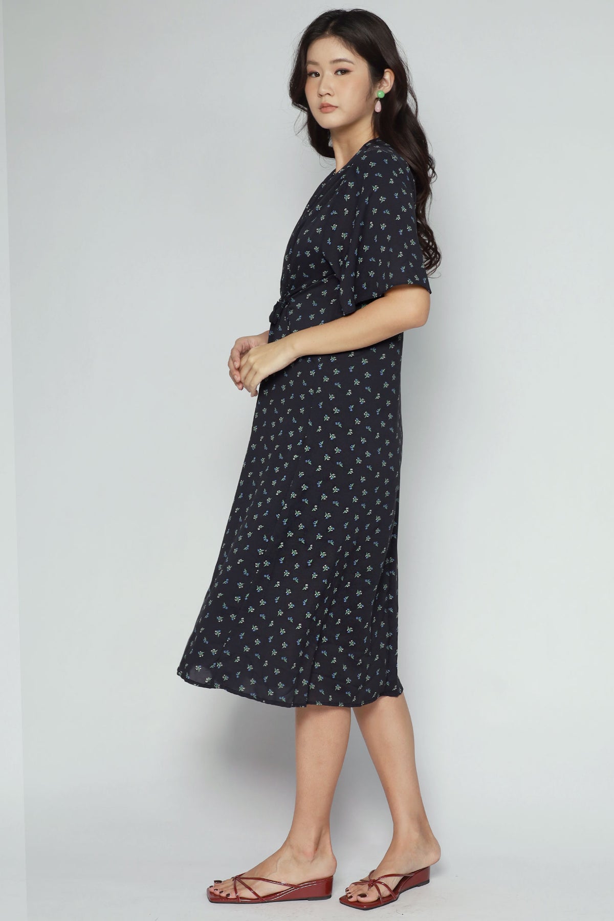 Denise Dress in Azure Garden