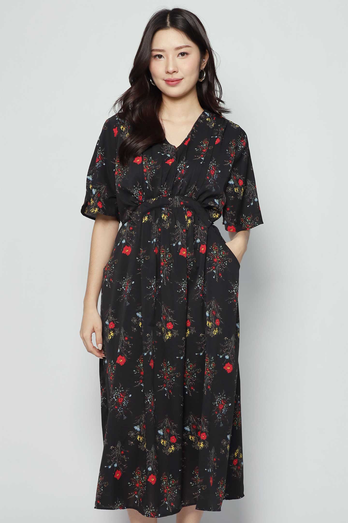 Denise Dress in Floral Autumn