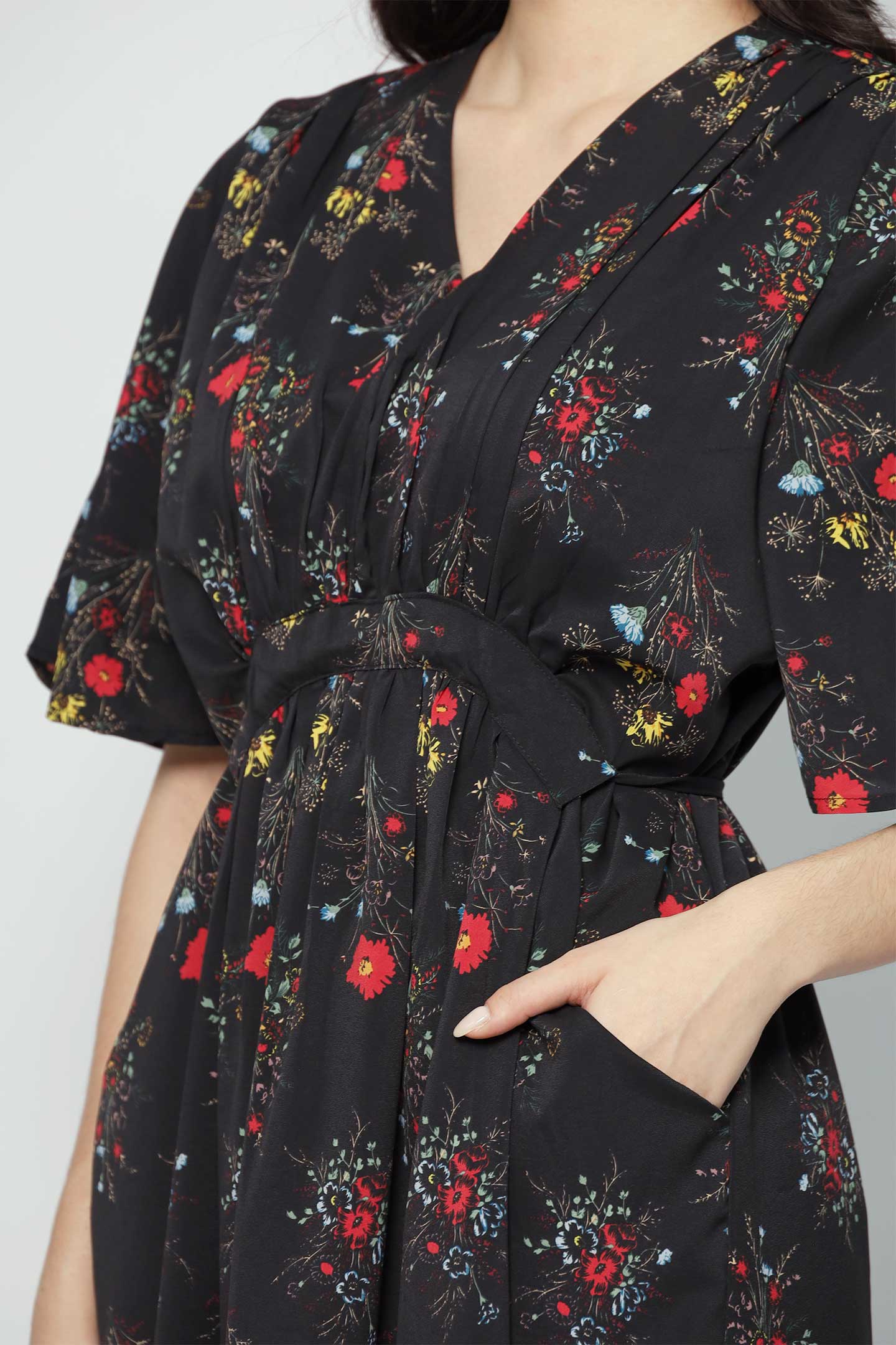 Denise Dress in Floral Autumn