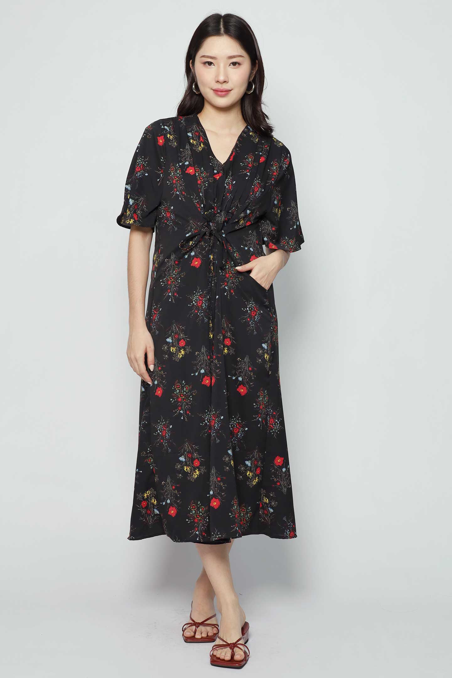 Denise Dress in Floral Autumn