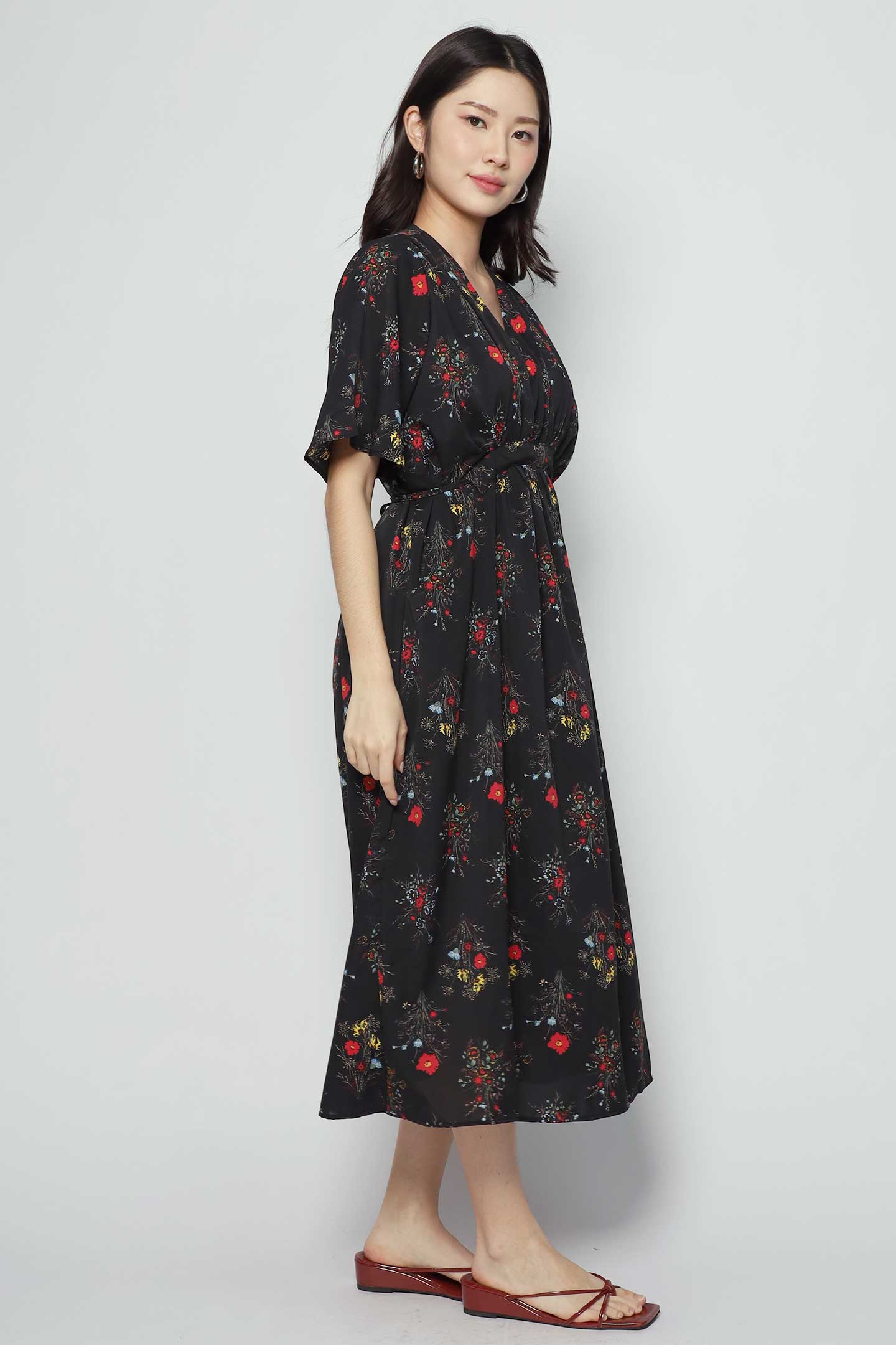 Denise Dress in Floral Autumn