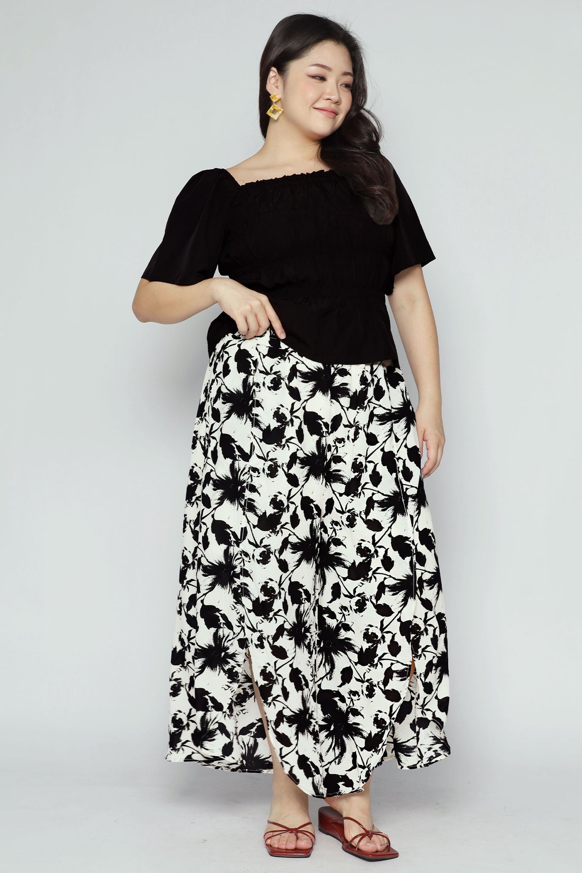 Destiny Flare Pants in Moonlit Bloom