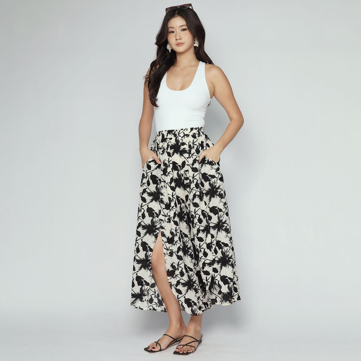 Destiny Flare Pants in Moonlit Bloom