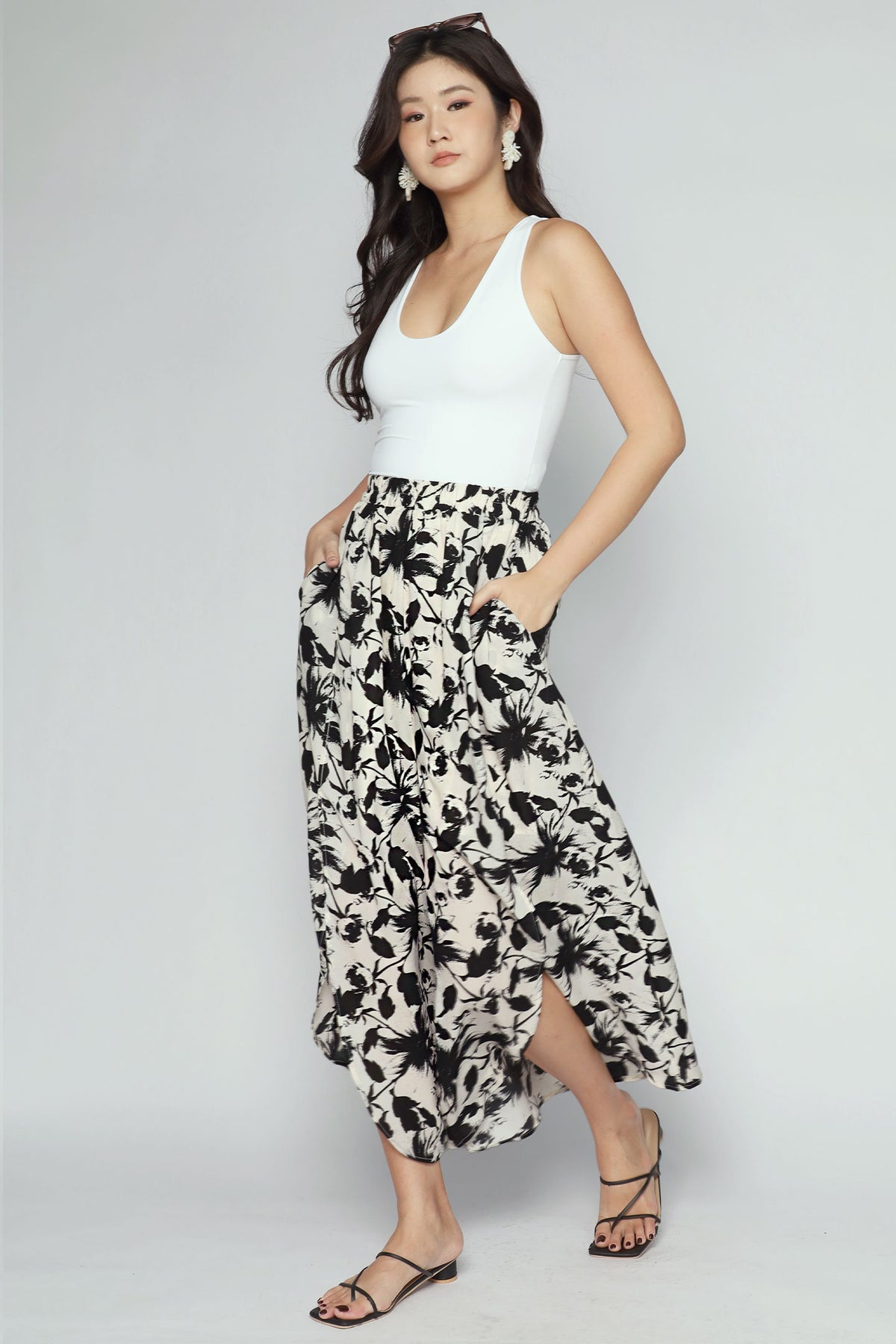 Destiny Flare Pants in Moonlit Bloom