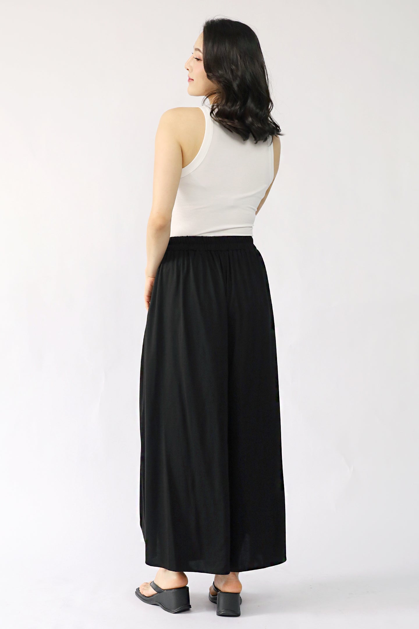 TENCEL - Destiny Flare Pants in Black Tencel