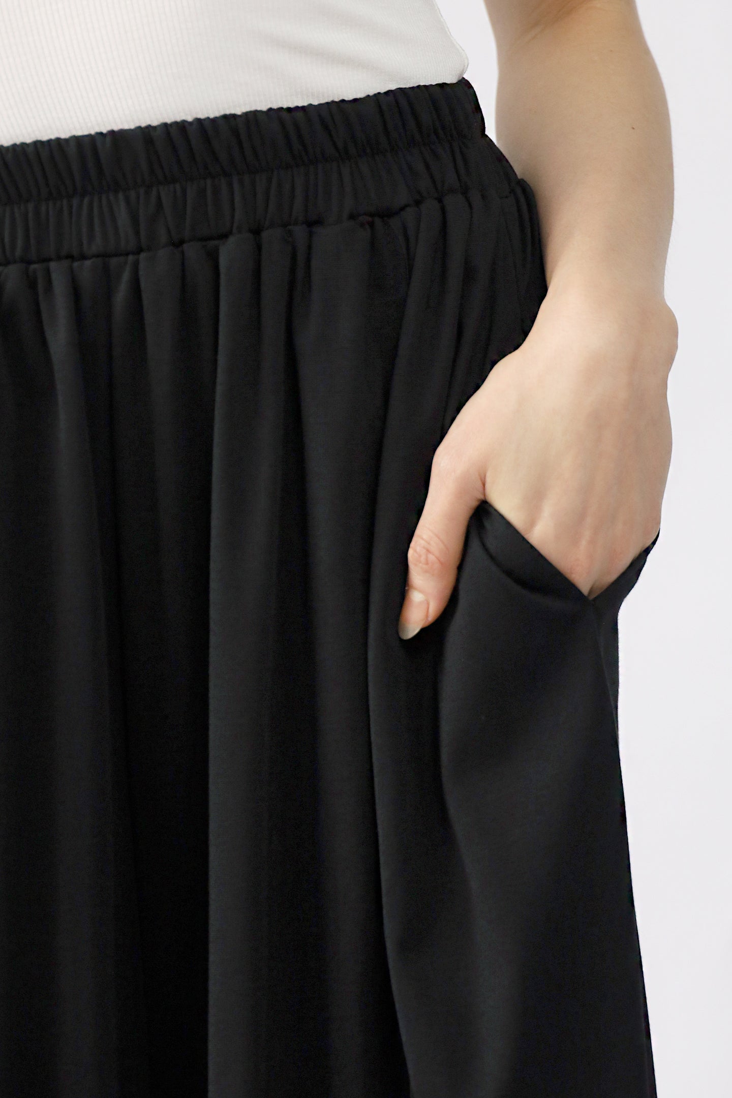 TENCEL - Destiny Flare Pants in Black Tencel