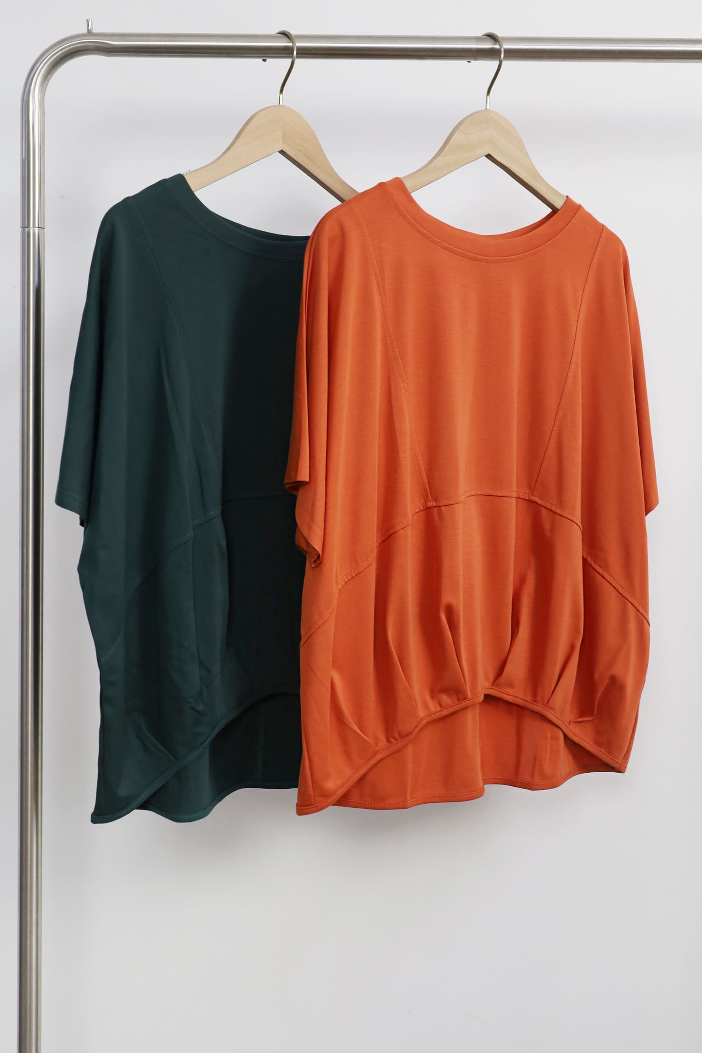 Backorders Easy By TE - Diora Pleated Top in Orange