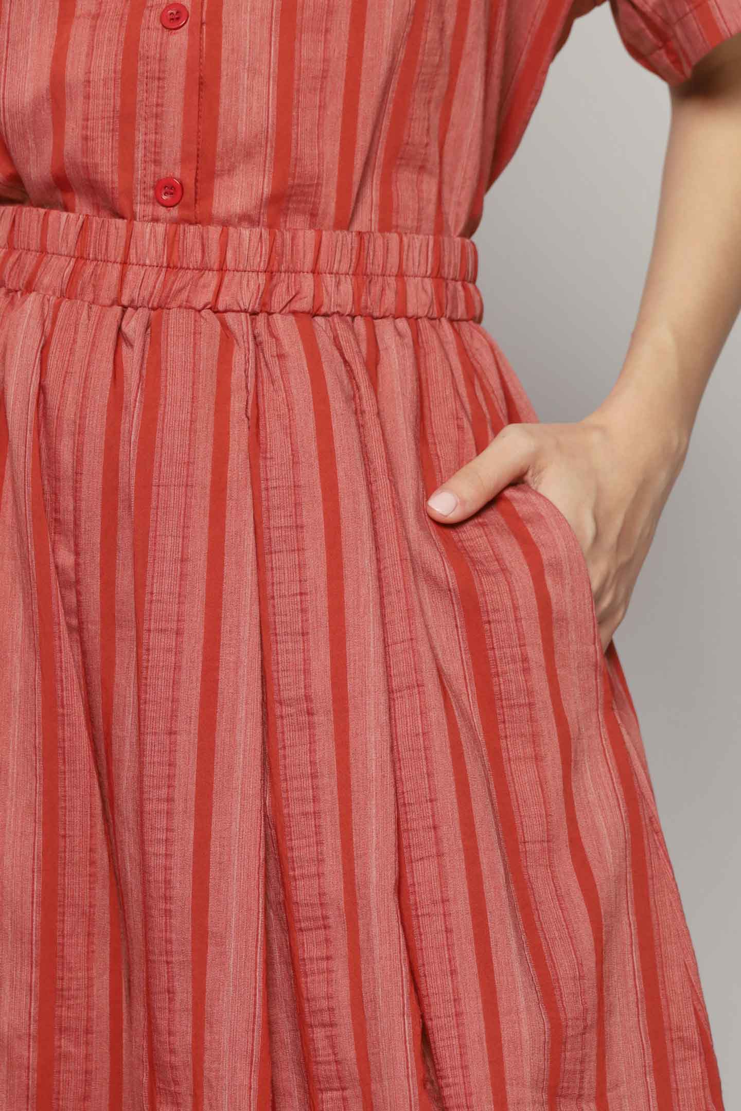 Dippy Culottes in Orange Stripes