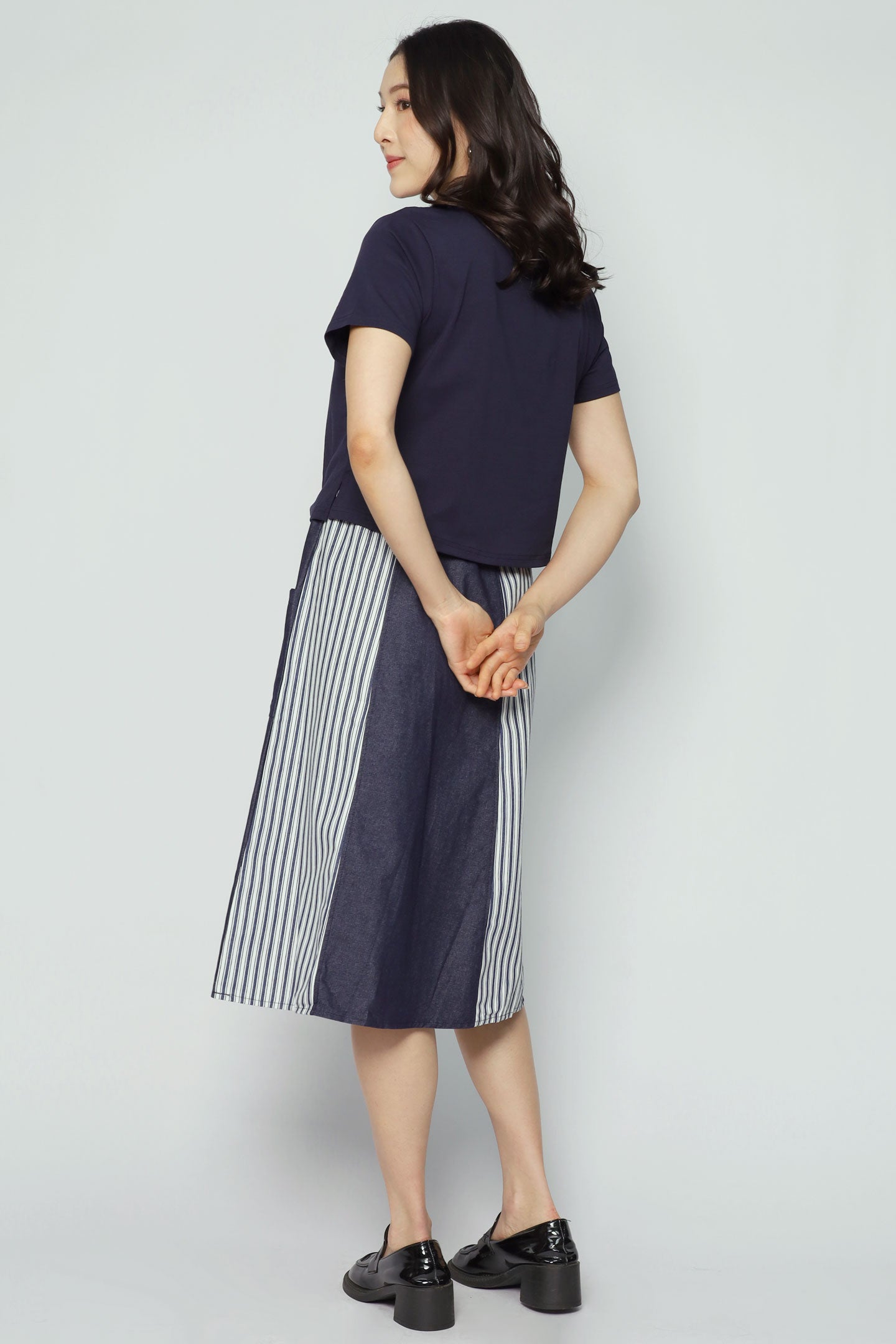 Diyonne Stripes Dress in Blue