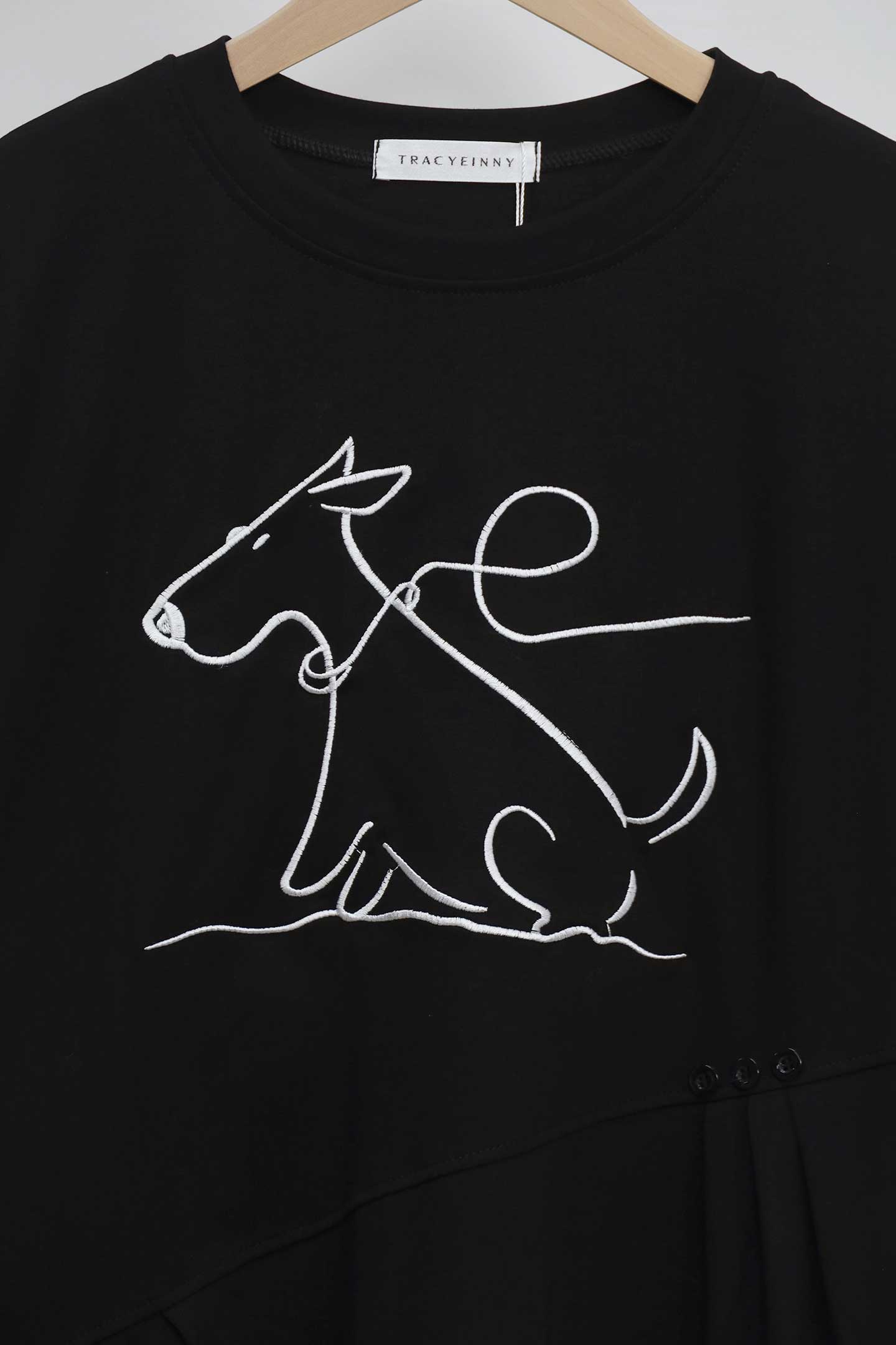 Backorders Easy by TE - Doggie Outline Embroidered Top