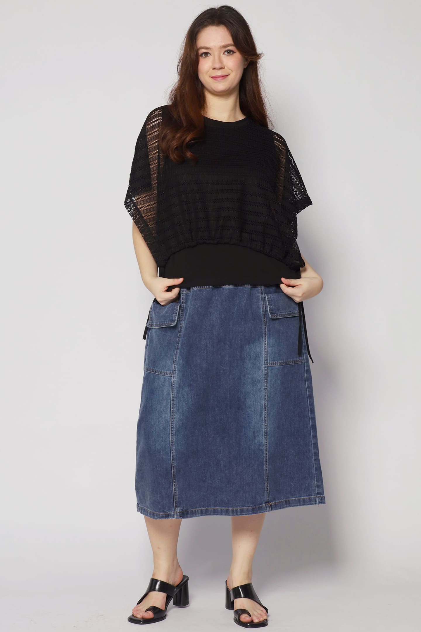Dom Netted Top in Black