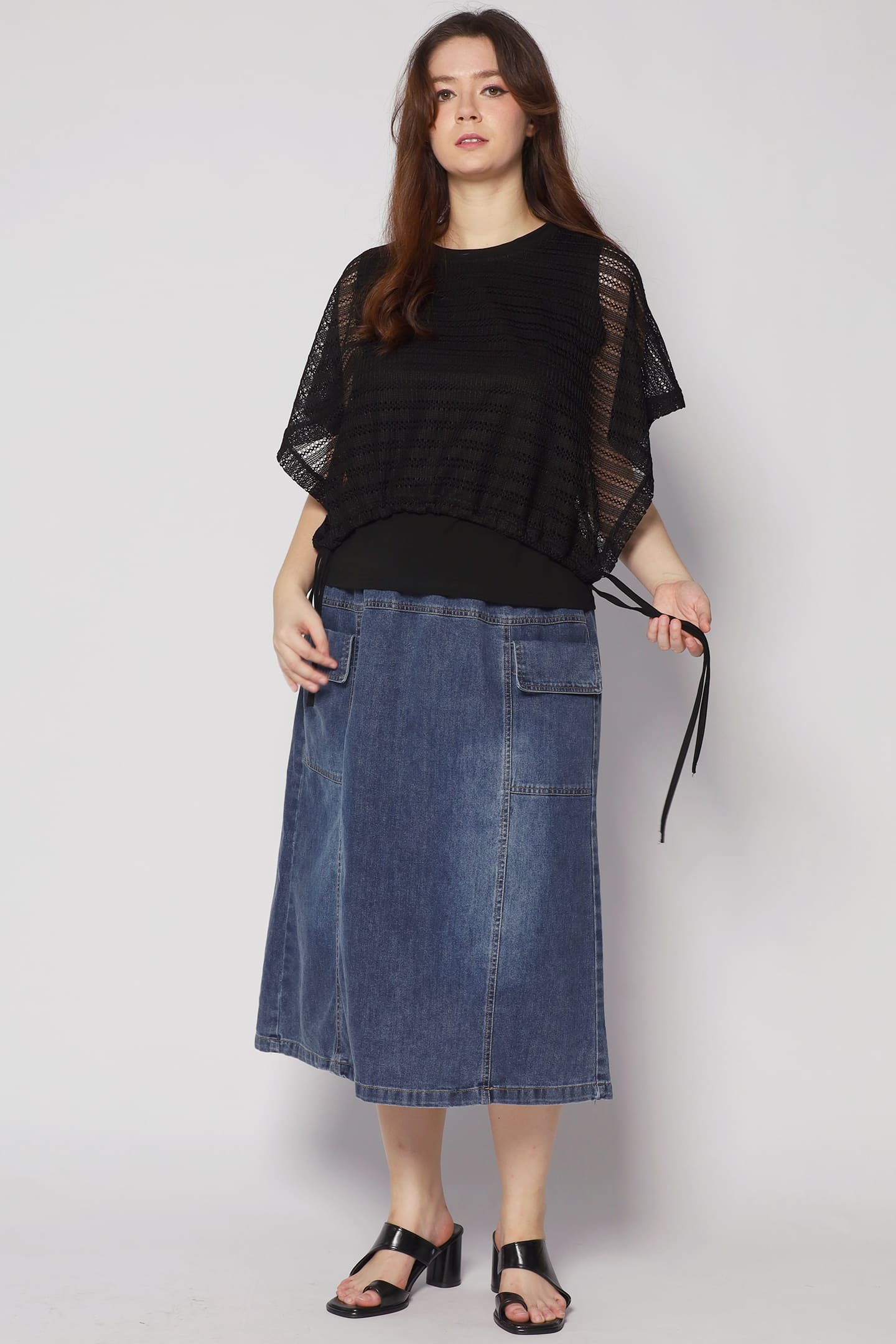 Dom Netted Top in Black