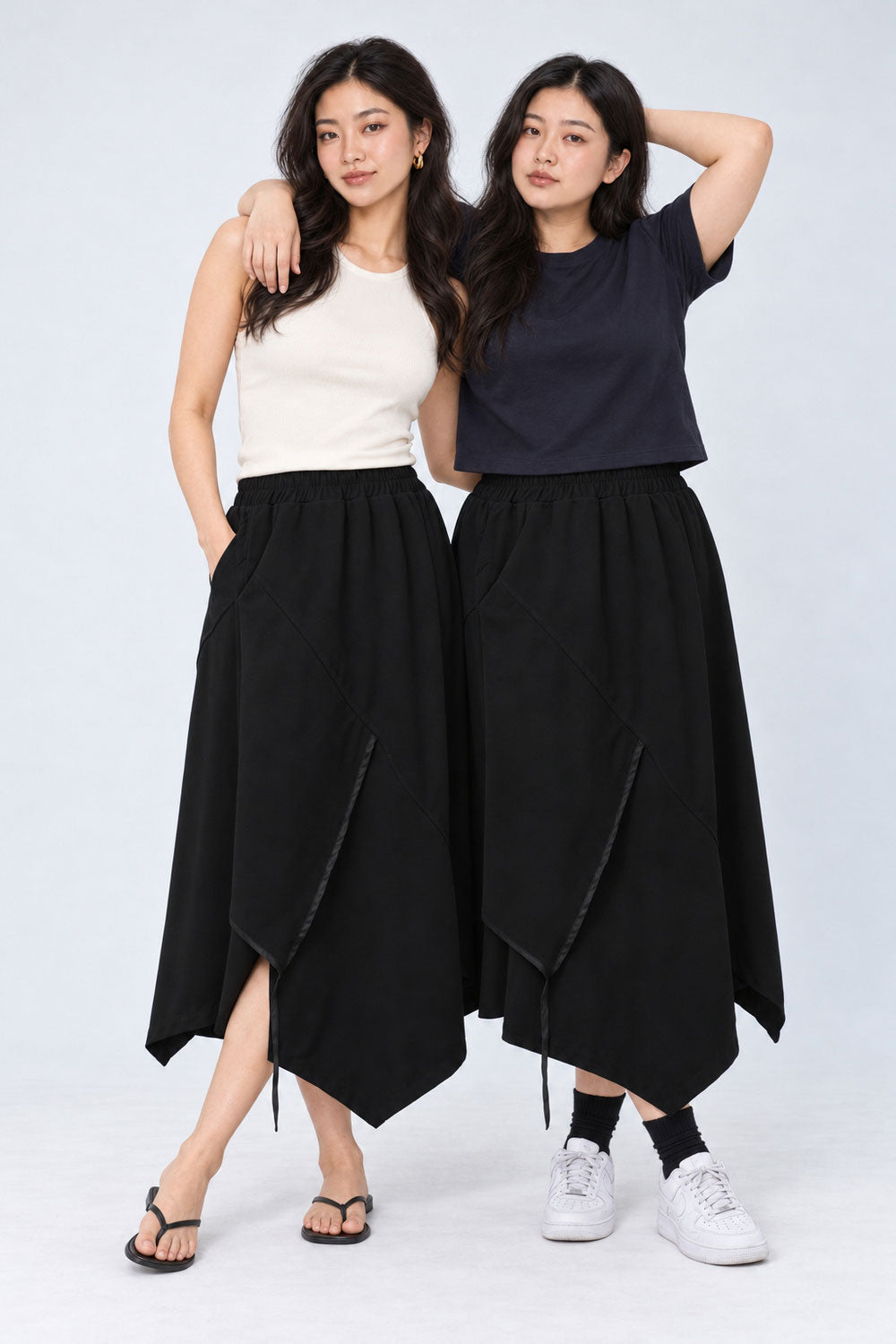 Doodoo Asymmetrical Skirt in Black