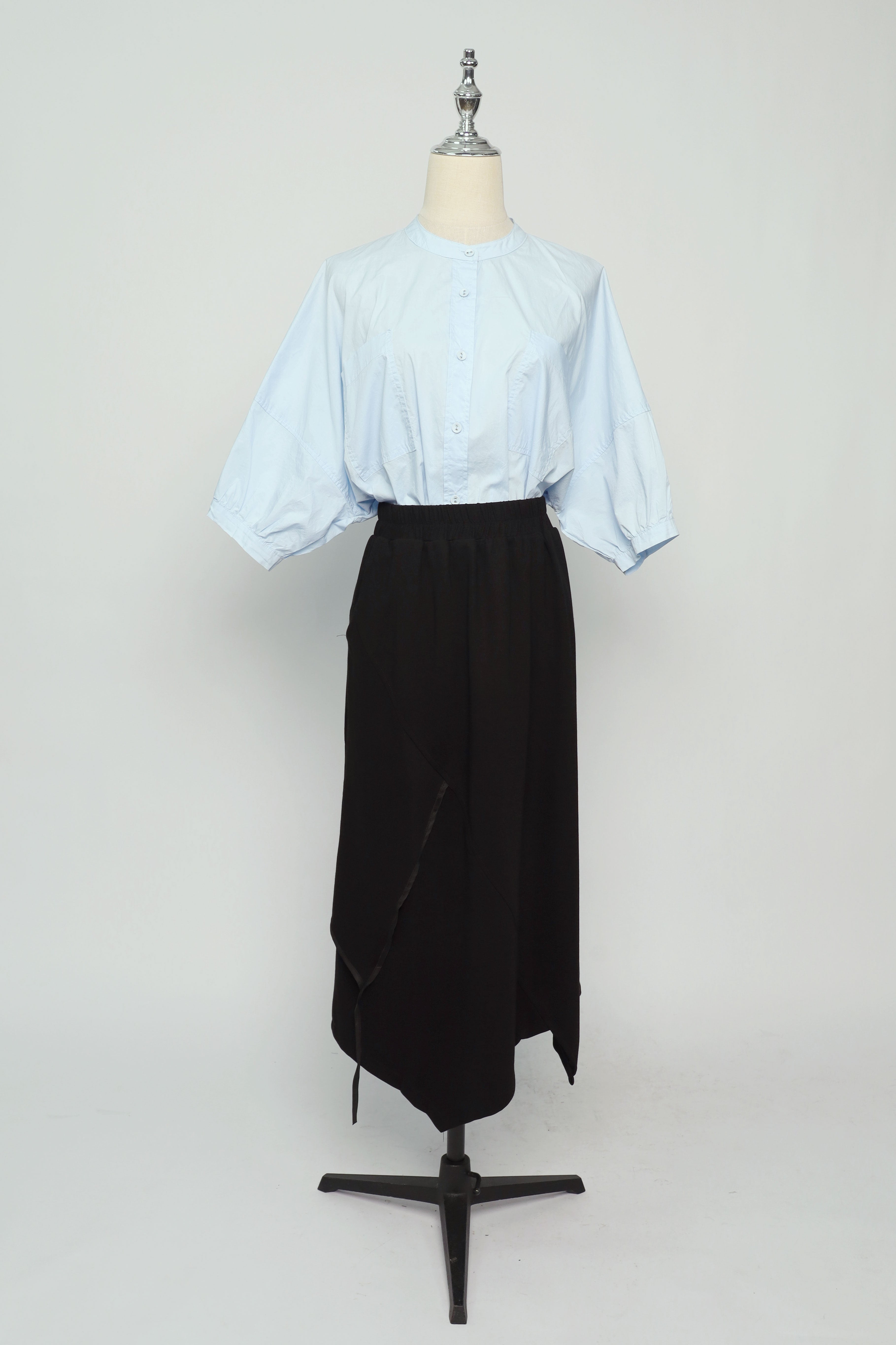 PO - Doodoo Asymmetrical Skirt in Black