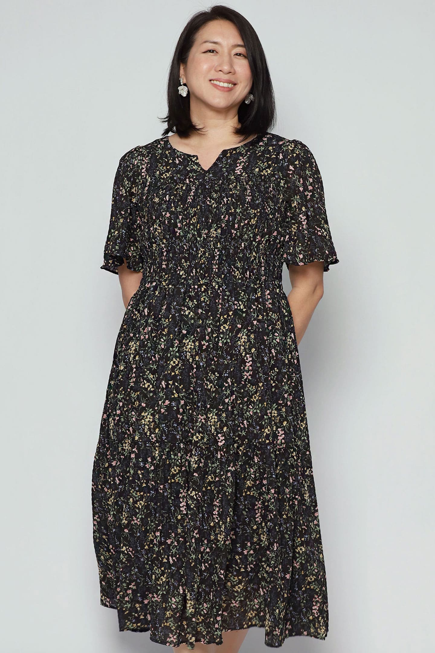 Dovina Dress in Daisy Veil