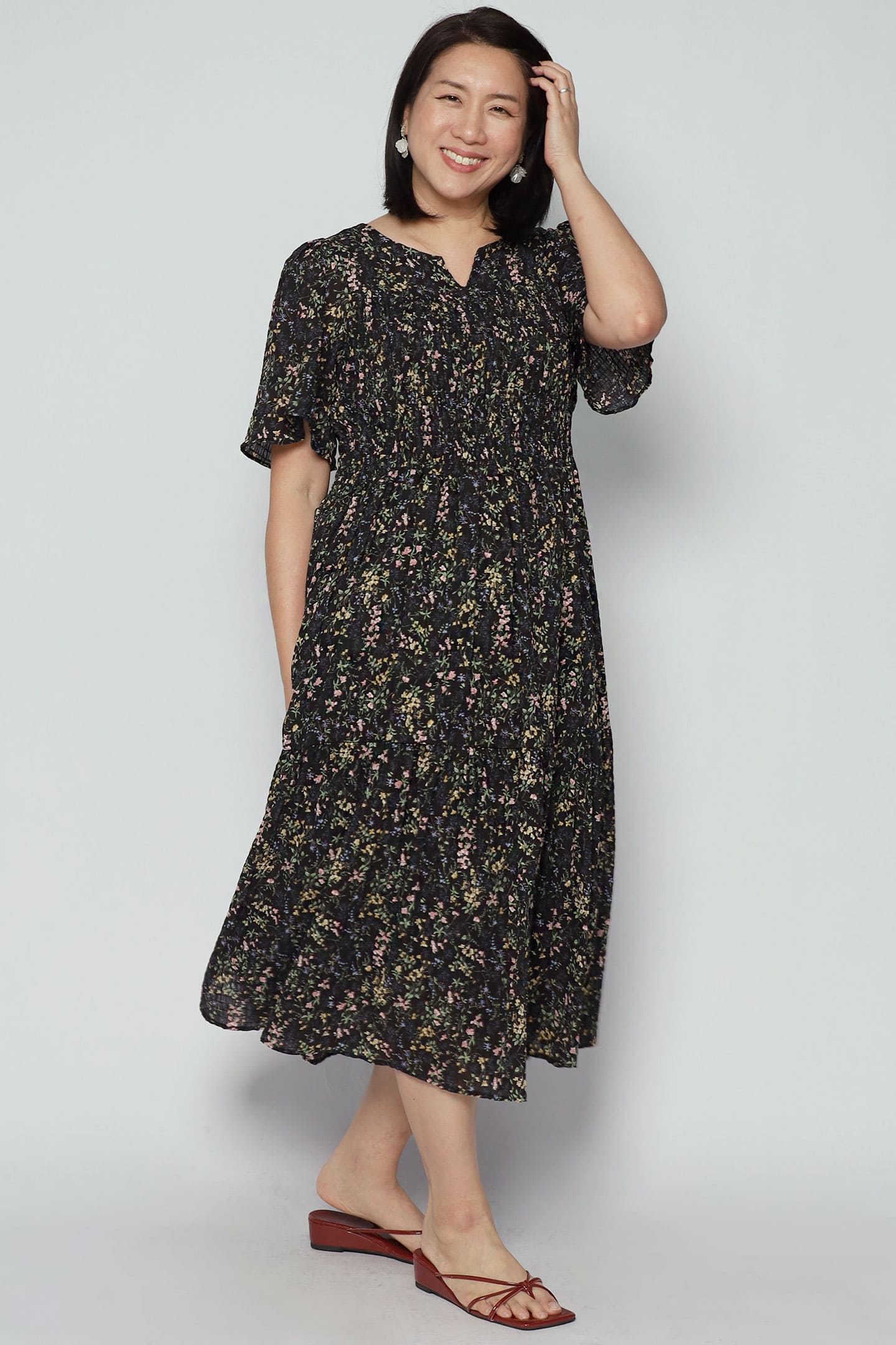 Dovina Dress in Daisy Veil