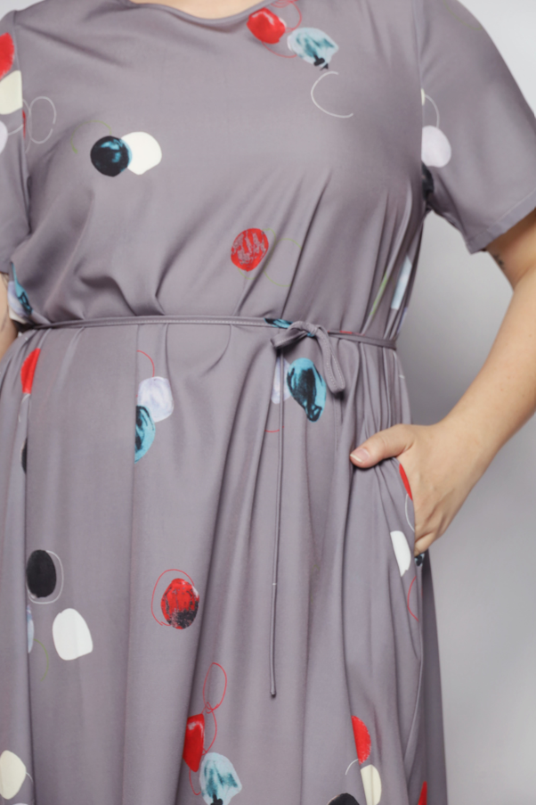 Yanyu Dress in Whimsical Circles