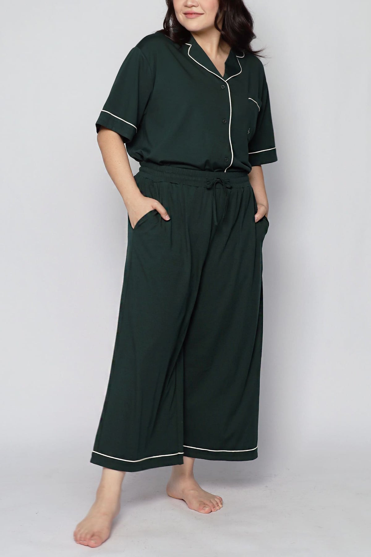TENCEL - Dream Babe Pyjamas Pants Set in Matcha Latte