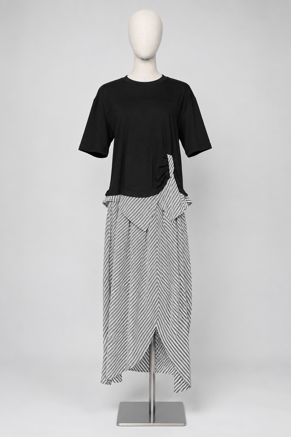 PO - Dang Dress in Black Stripes