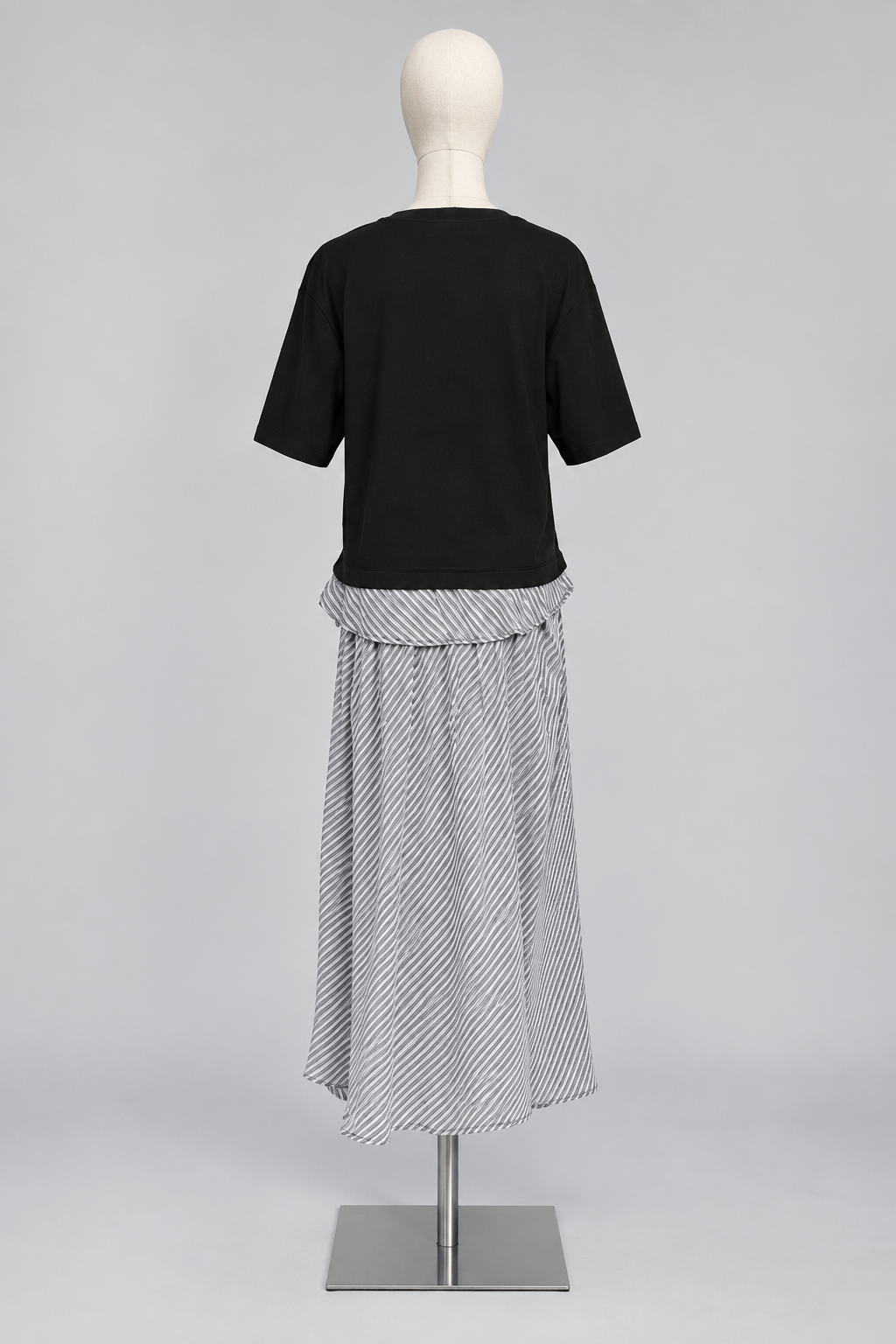 PO - Dang Dress in Black Stripes