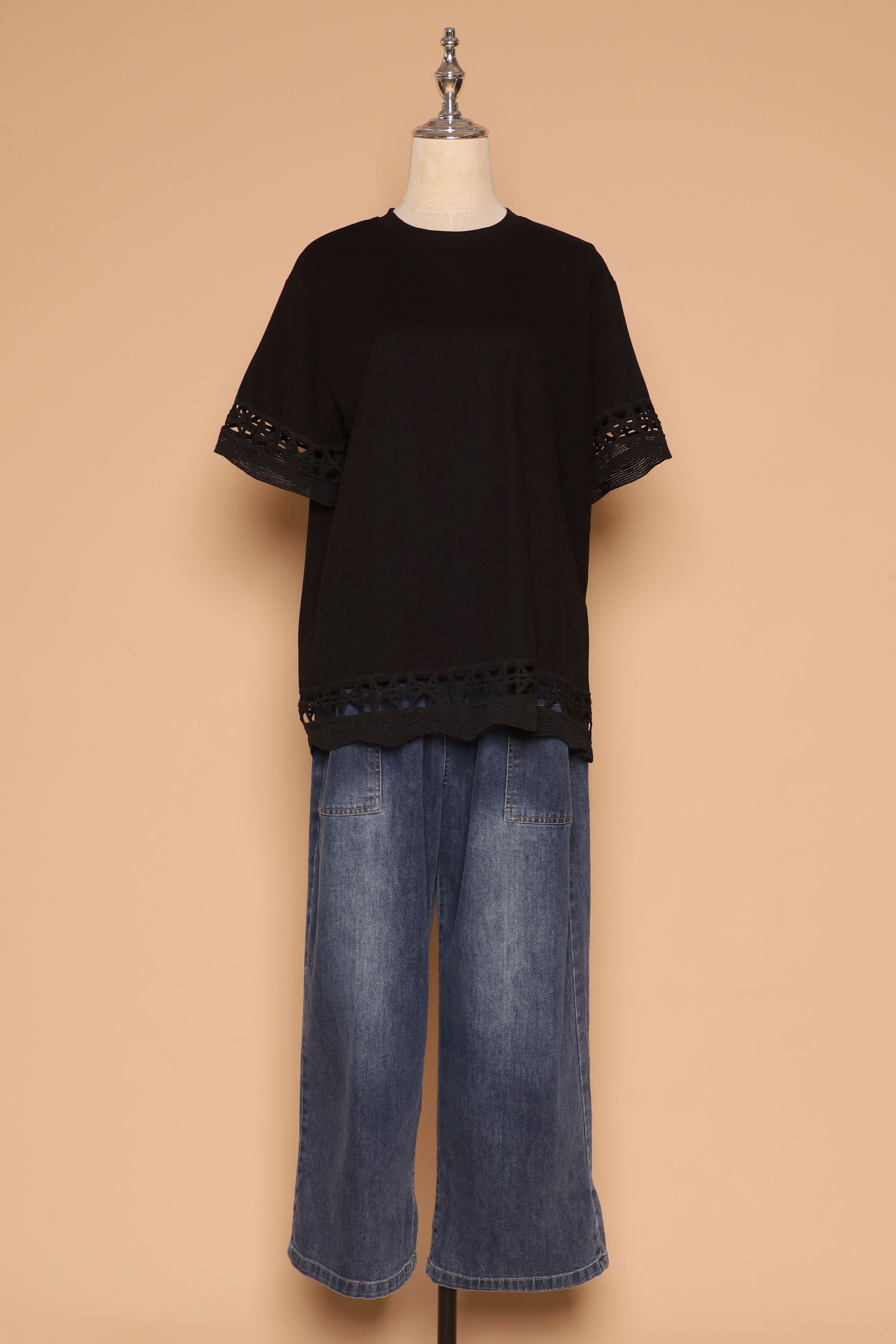 PO - Drew Crochet Top in Black