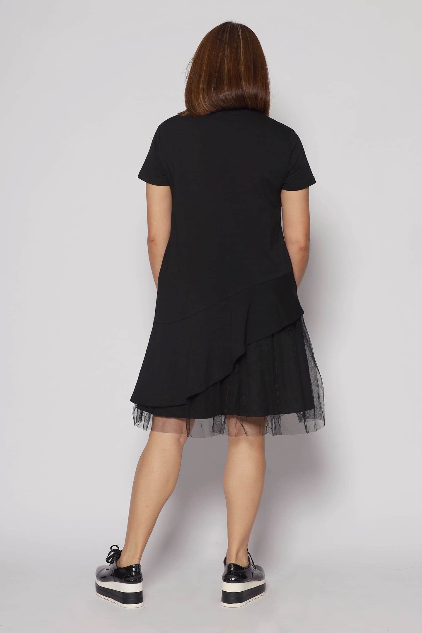 Effie Netted Dress in Black