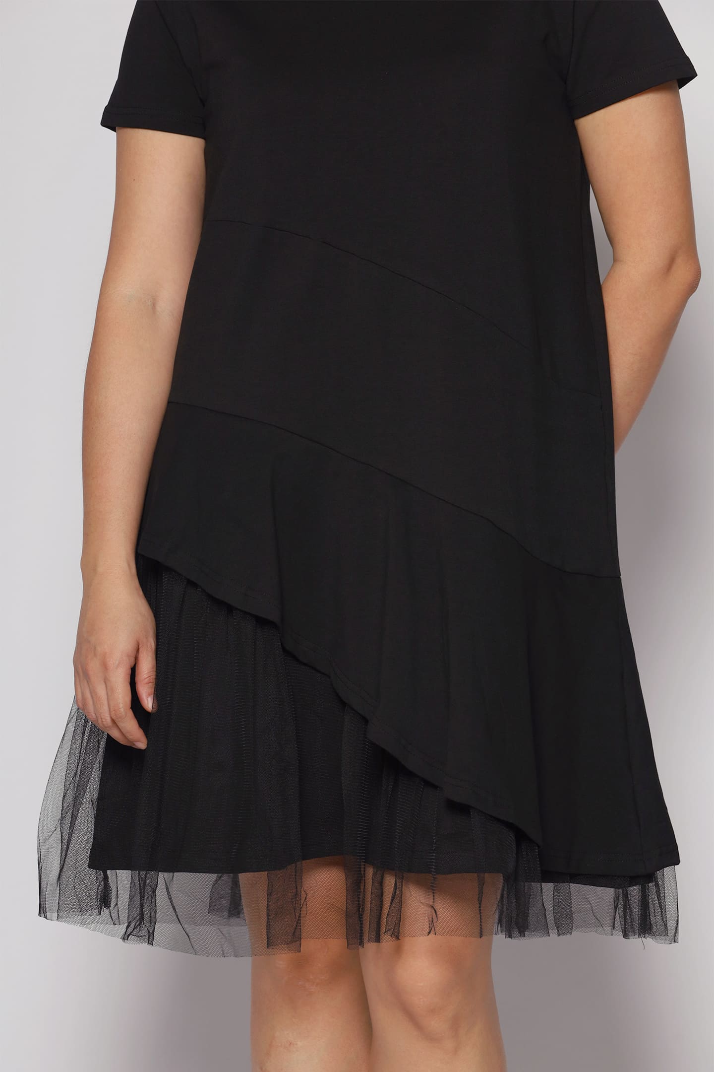 Effie Netted Dress in Black