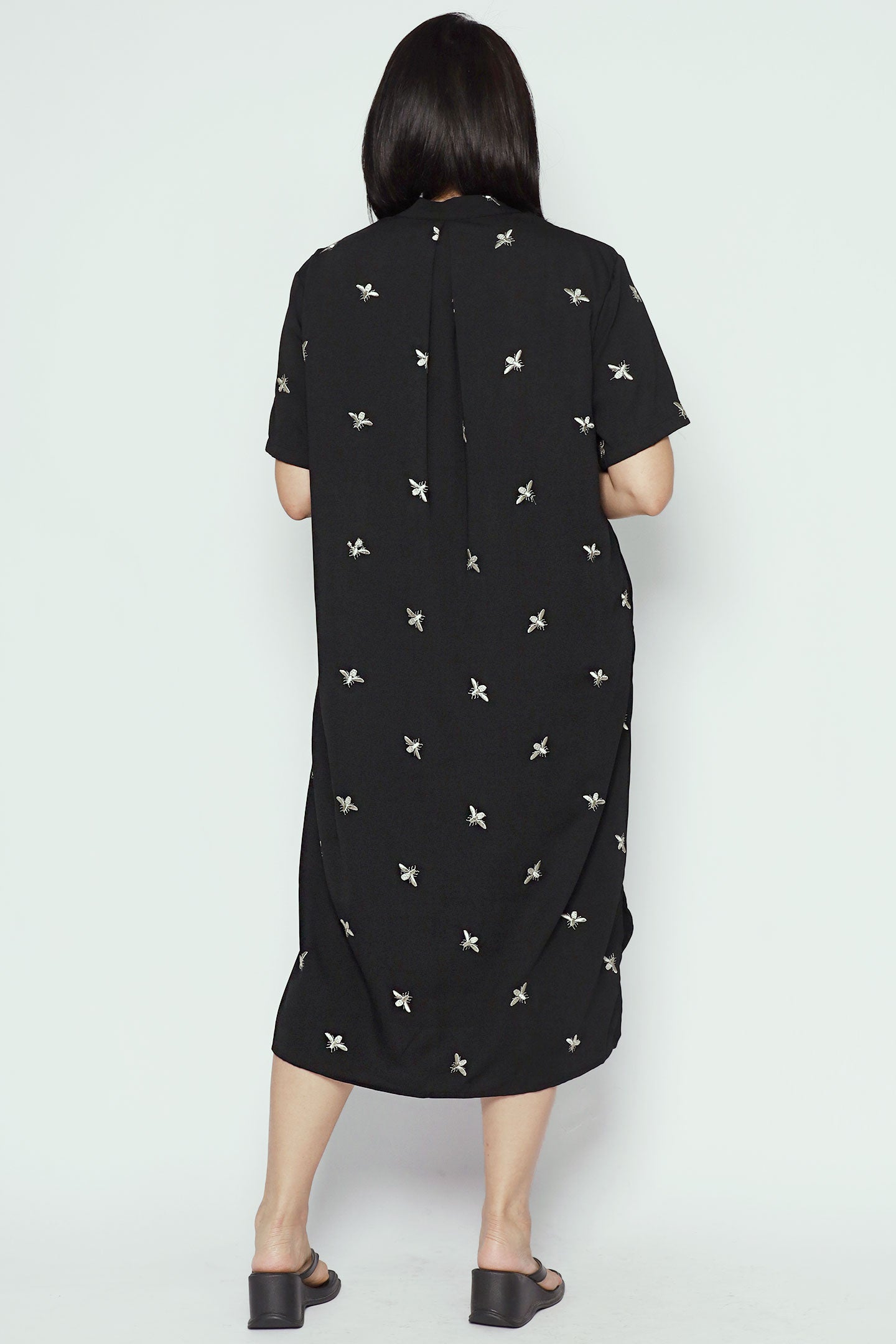 Eline Shirt Dress in Champagne Bee