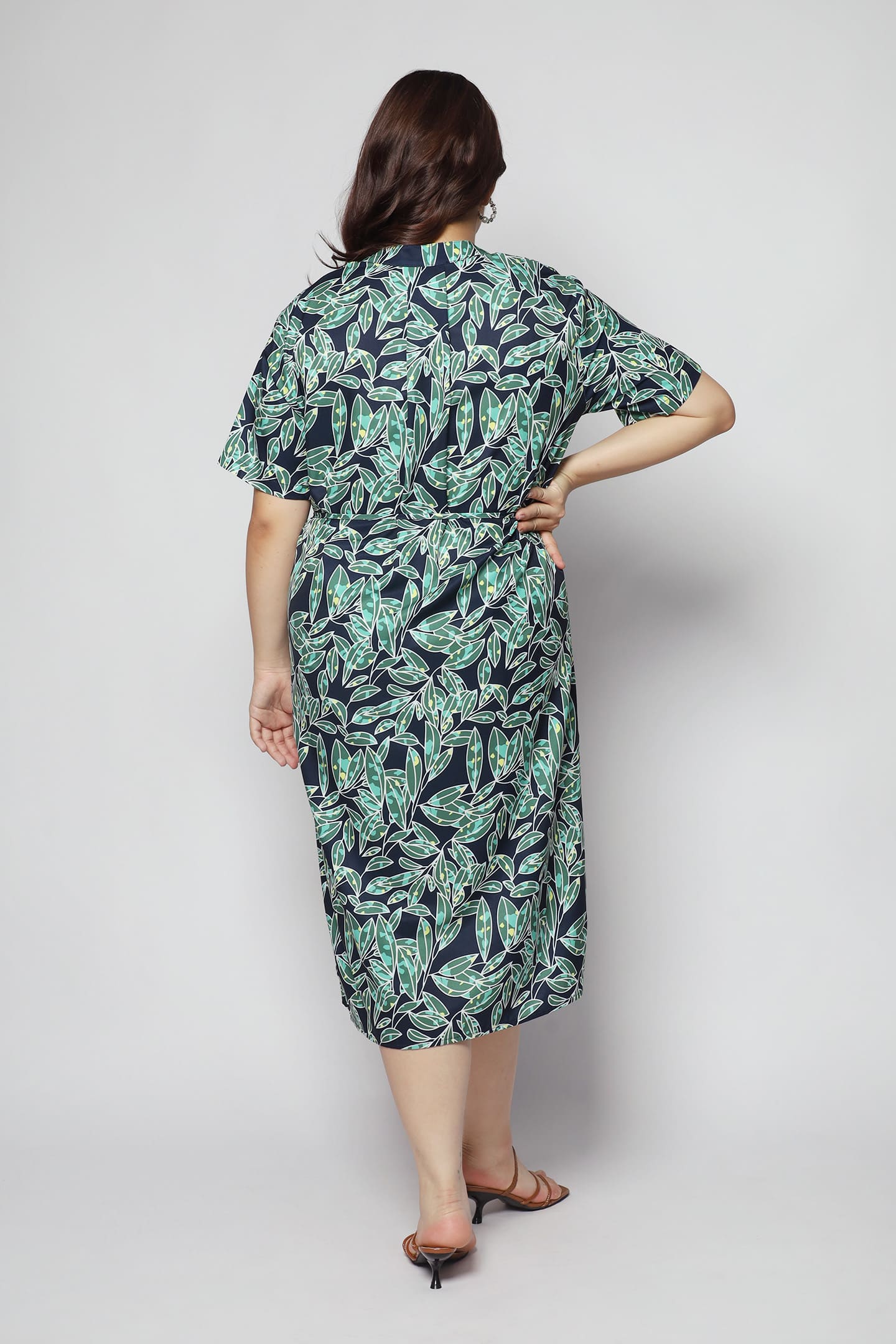 Eline Shirt Dress in Green Escape