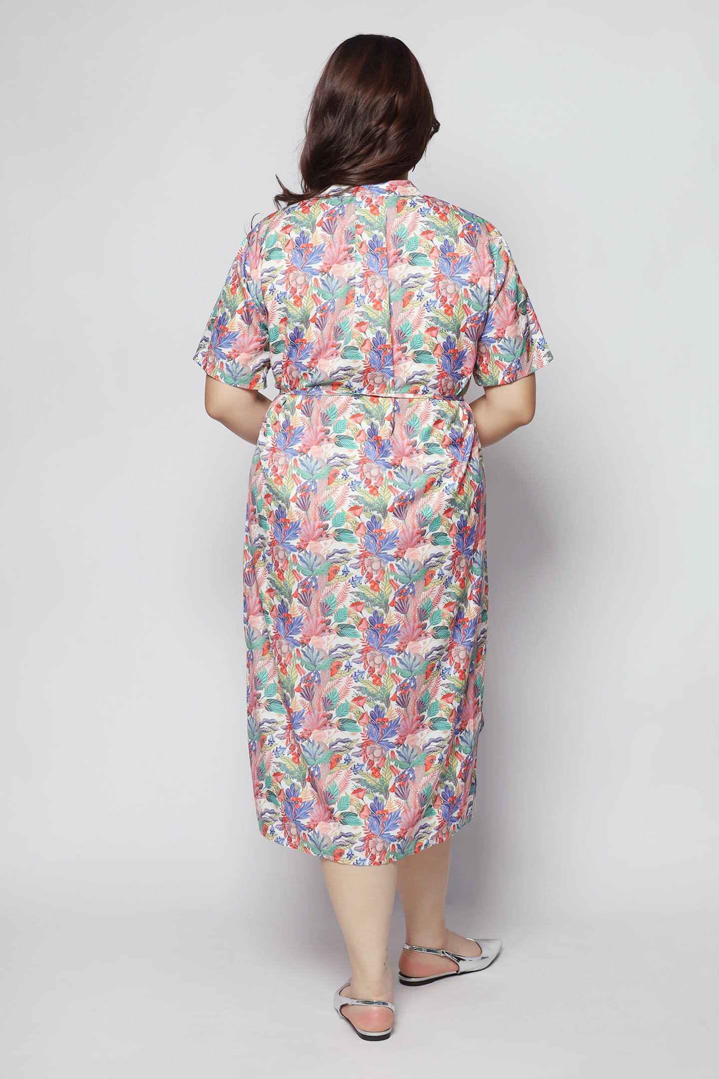 Eline Shirt Dress in Royal Garden