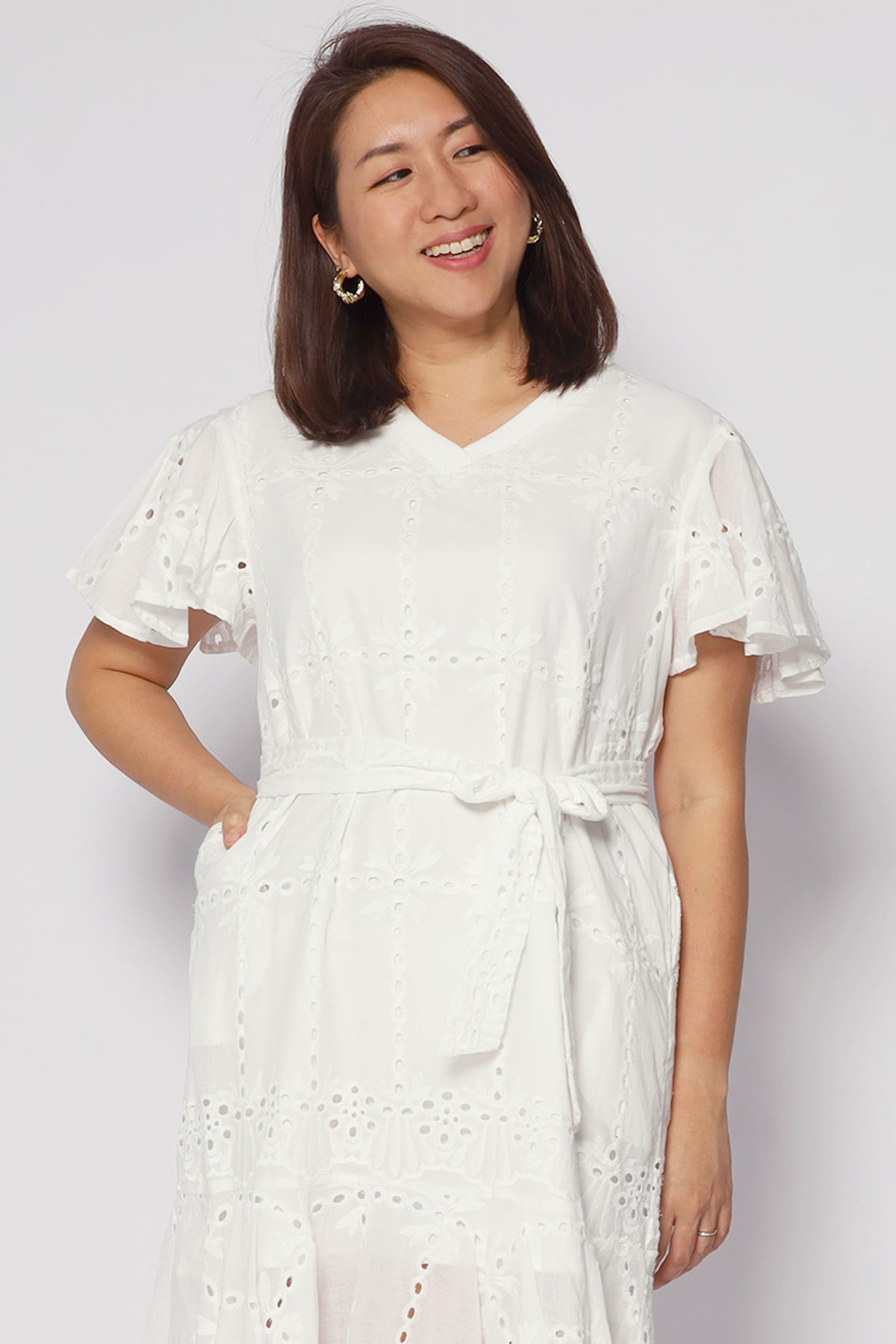 Ellie Eyelet Crochet Dress