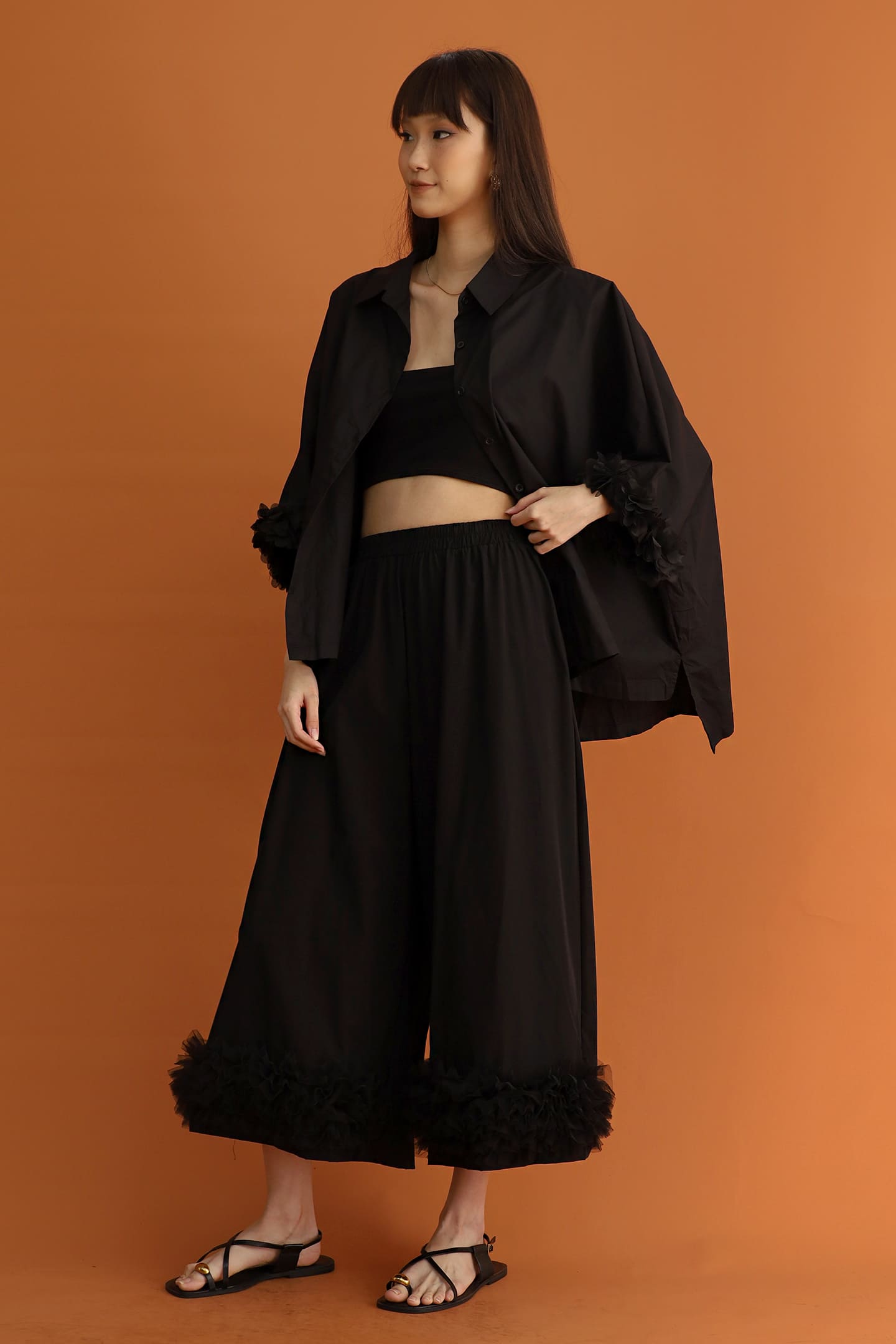 CHOSEN - Emiko Tulle Hem Shirt