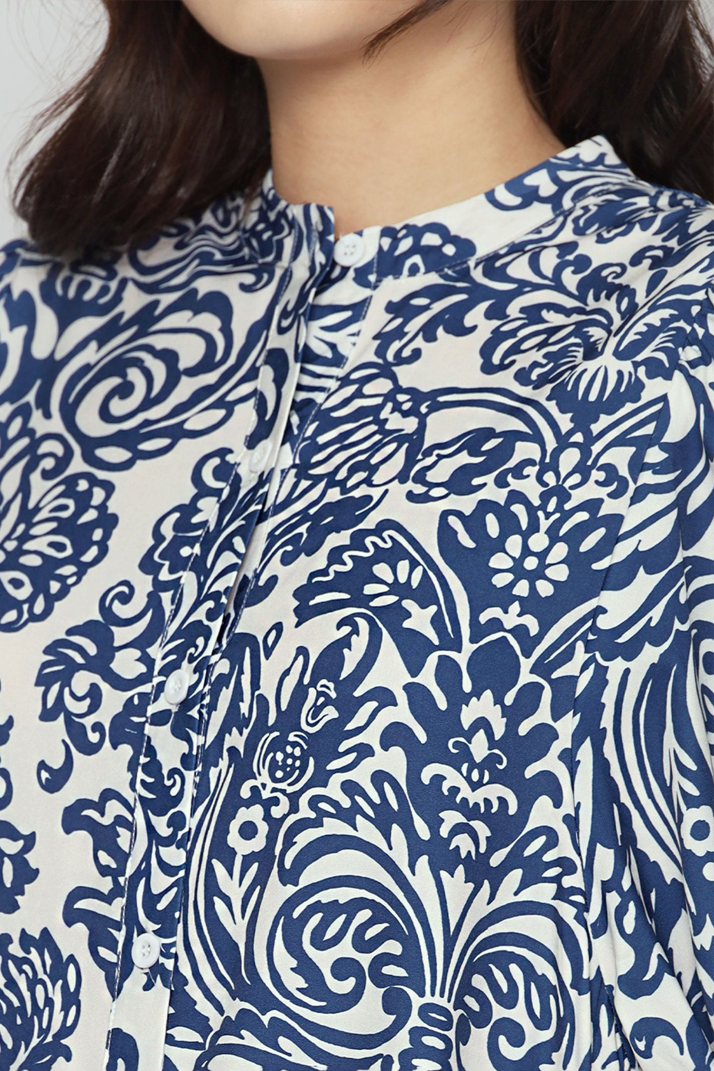 Esther Dress in Bluelit Blooms