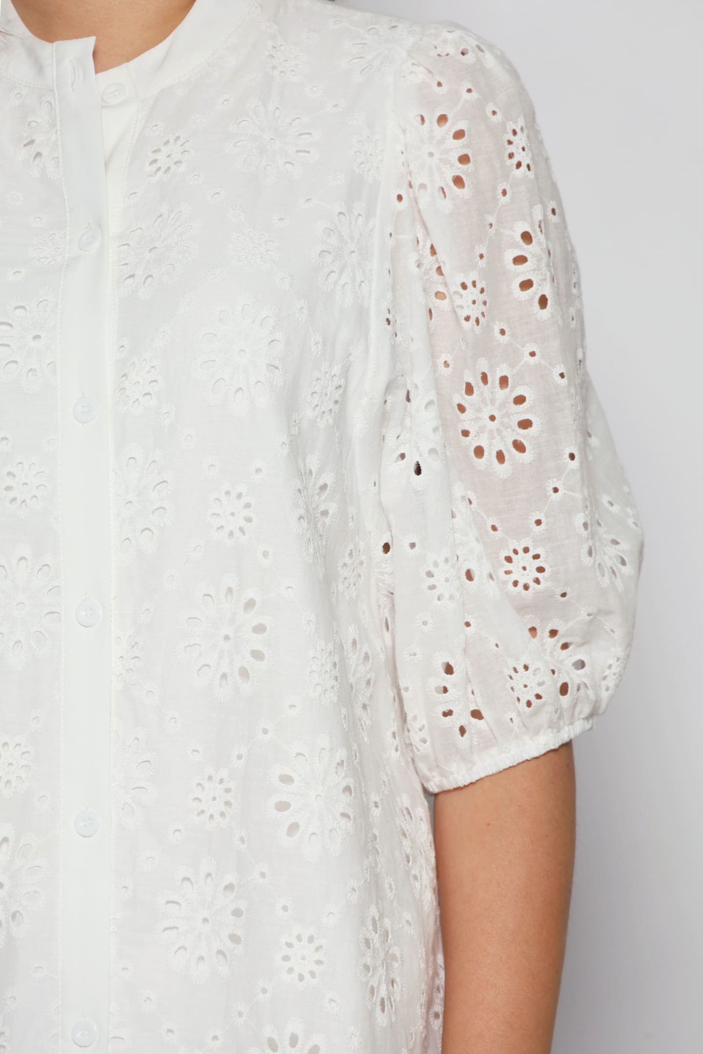 Esther Dress in White Crochet