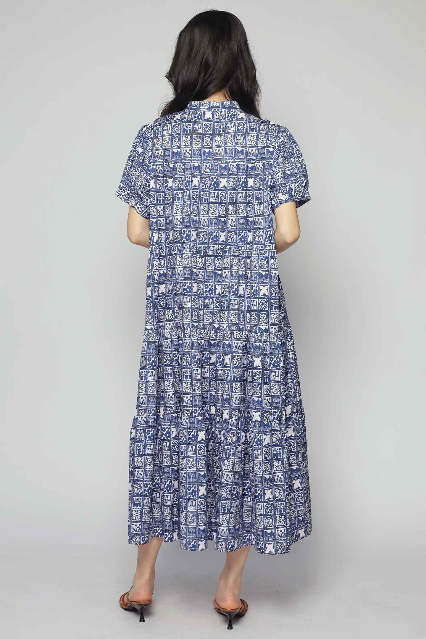 Fifi Dress in Blue Mirage