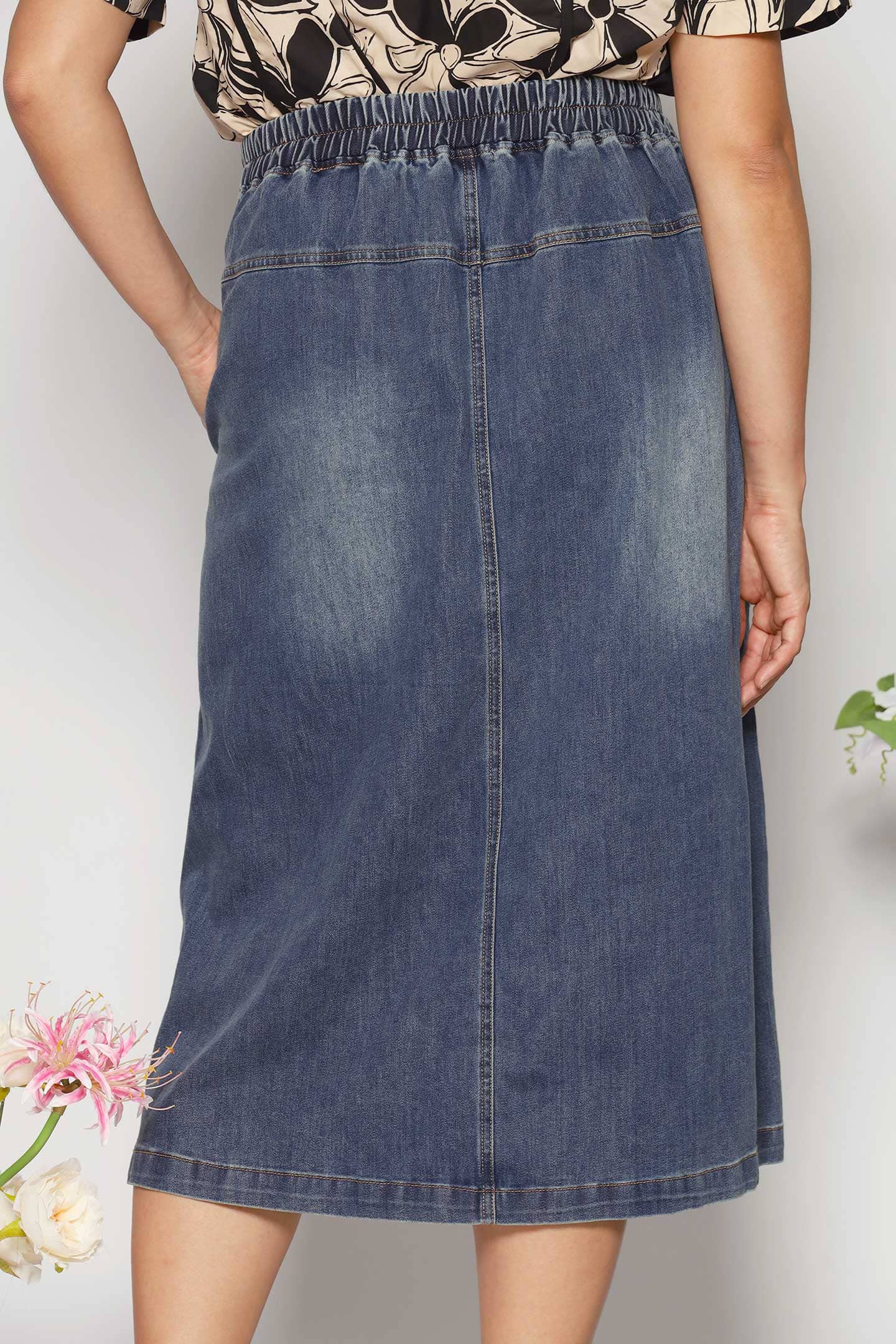 Flor Denim Skirt in Blue