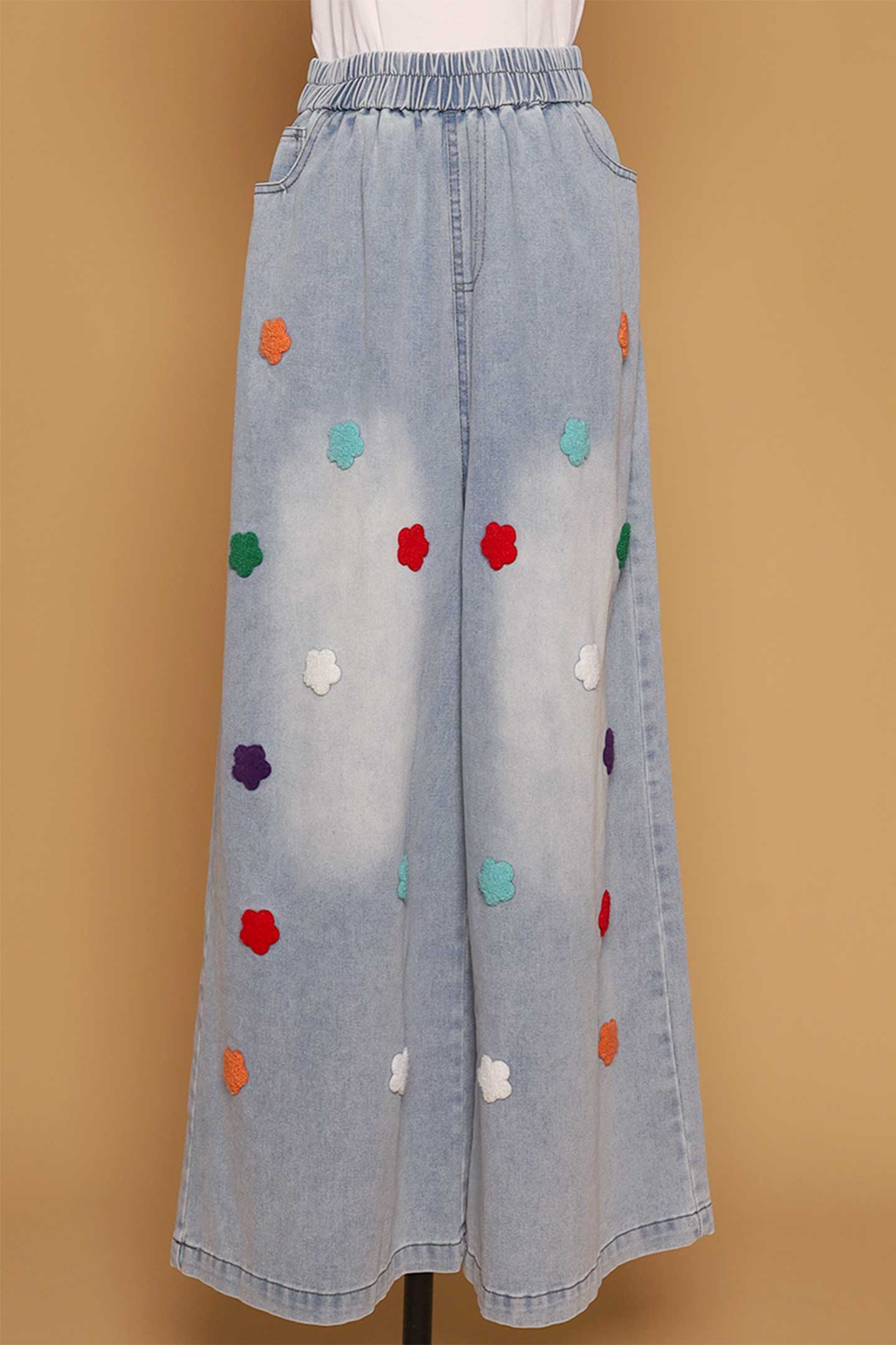 PO - Flower Party Denim Pants