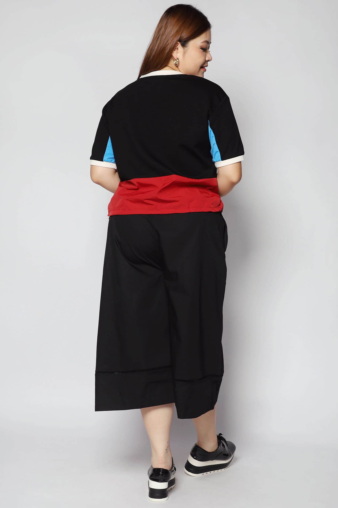 Foofoo Colourblock Top in Black